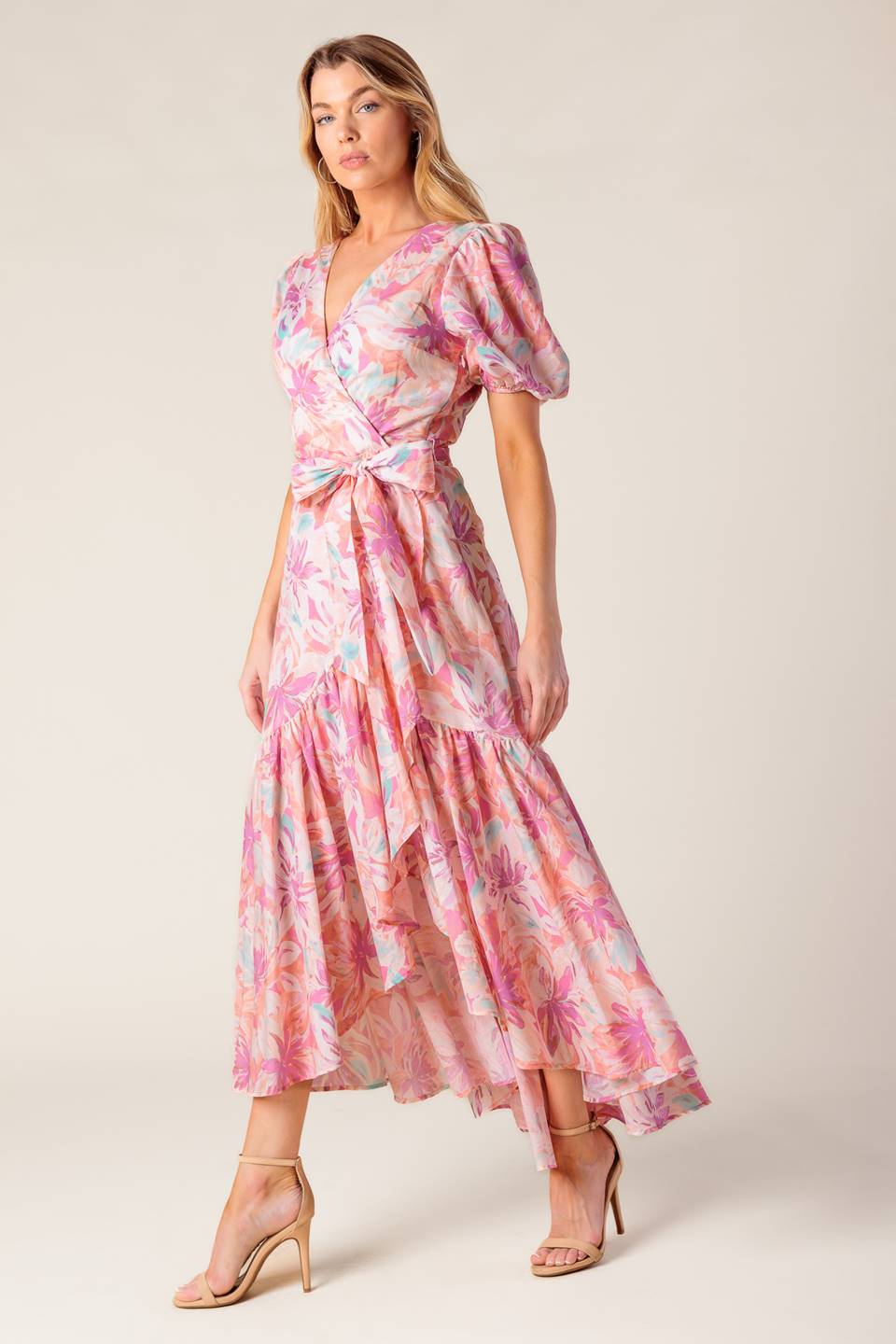 BLESS YOUR HEART CORAL WOVEN MINI DRESS Flying Tomato