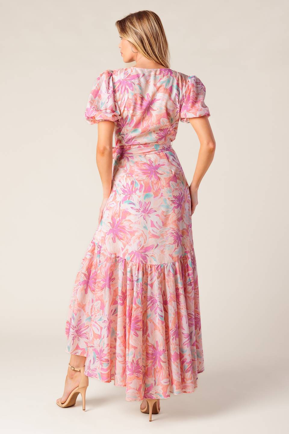 BLESS YOUR HEART CORAL WOVEN MINI DRESS Flying Tomato