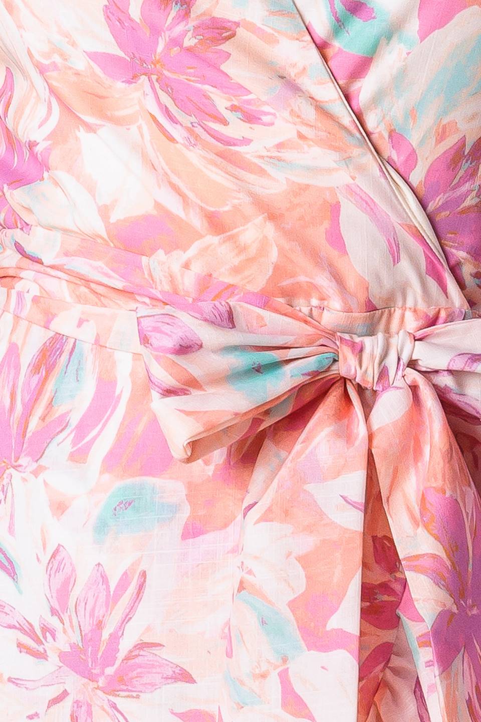 BLESS YOUR HEART CORAL WOVEN MINI DRESS Flying Tomato