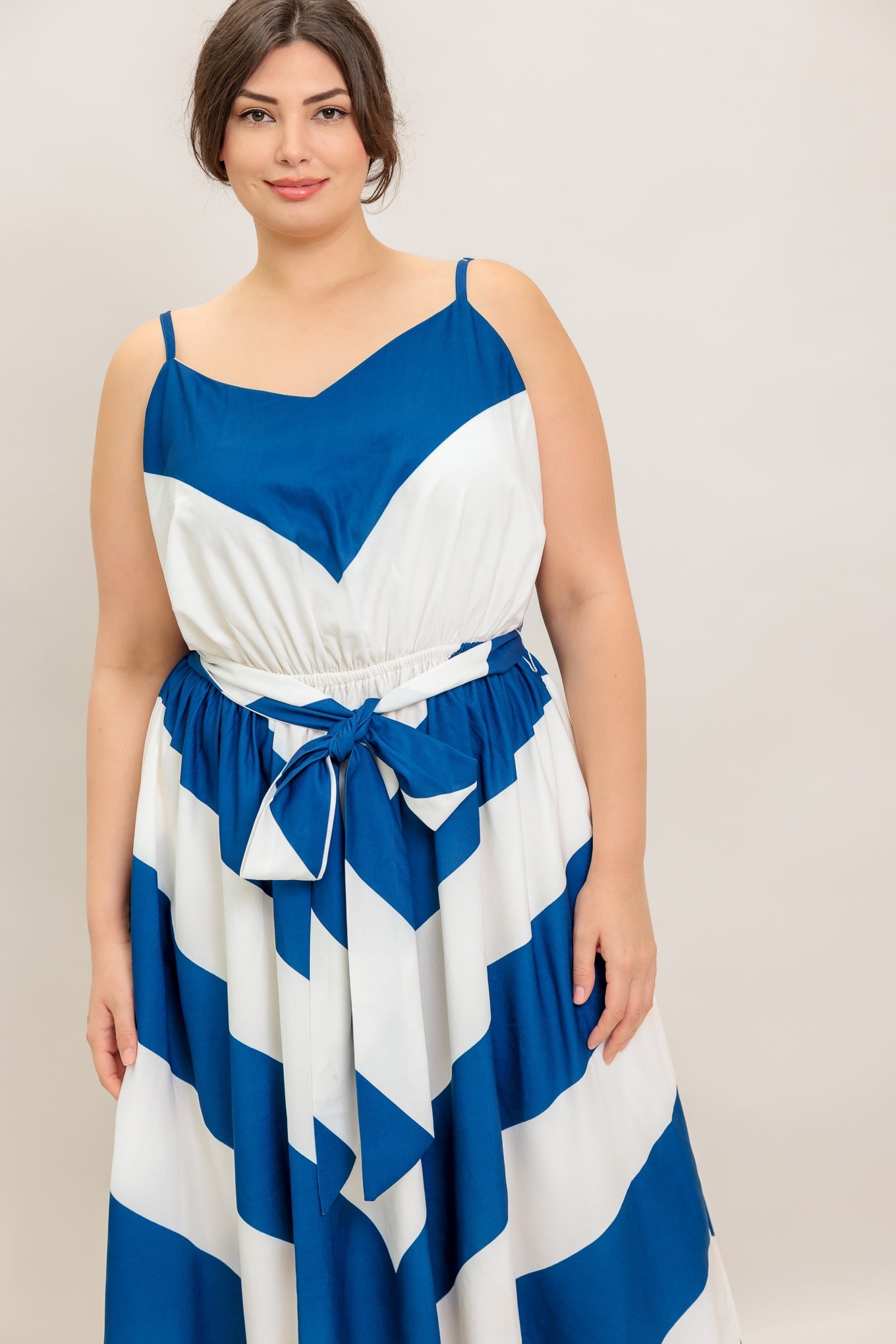 RADIANT HEART NAVY WOVEN MIDI DRESS Flying Tomato