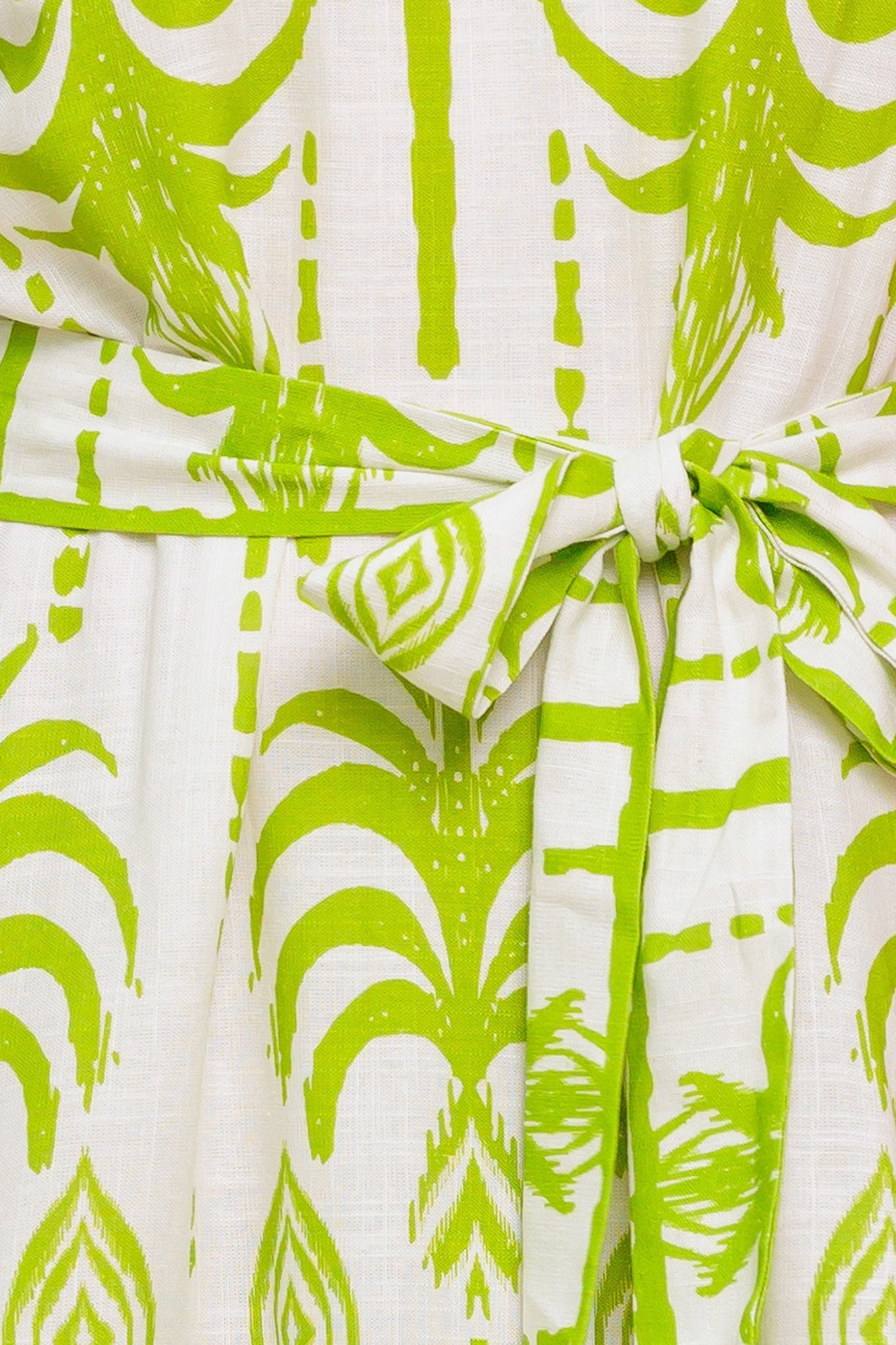 SUNDOWN CHARM GREEN WOVEN MINI DRESS Flying Tomato