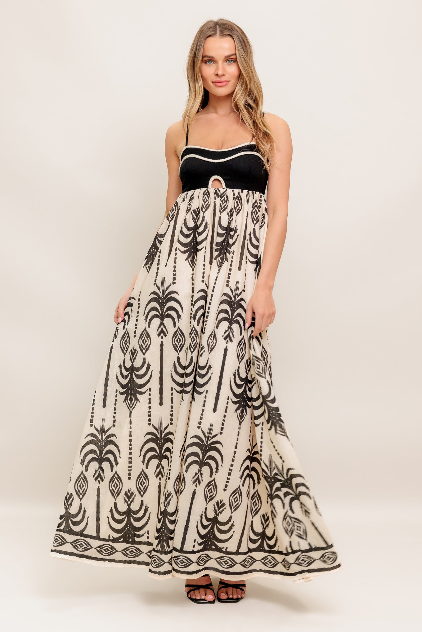 PALM PARADISE WOVEN MAXI DRESS Flying Tomato