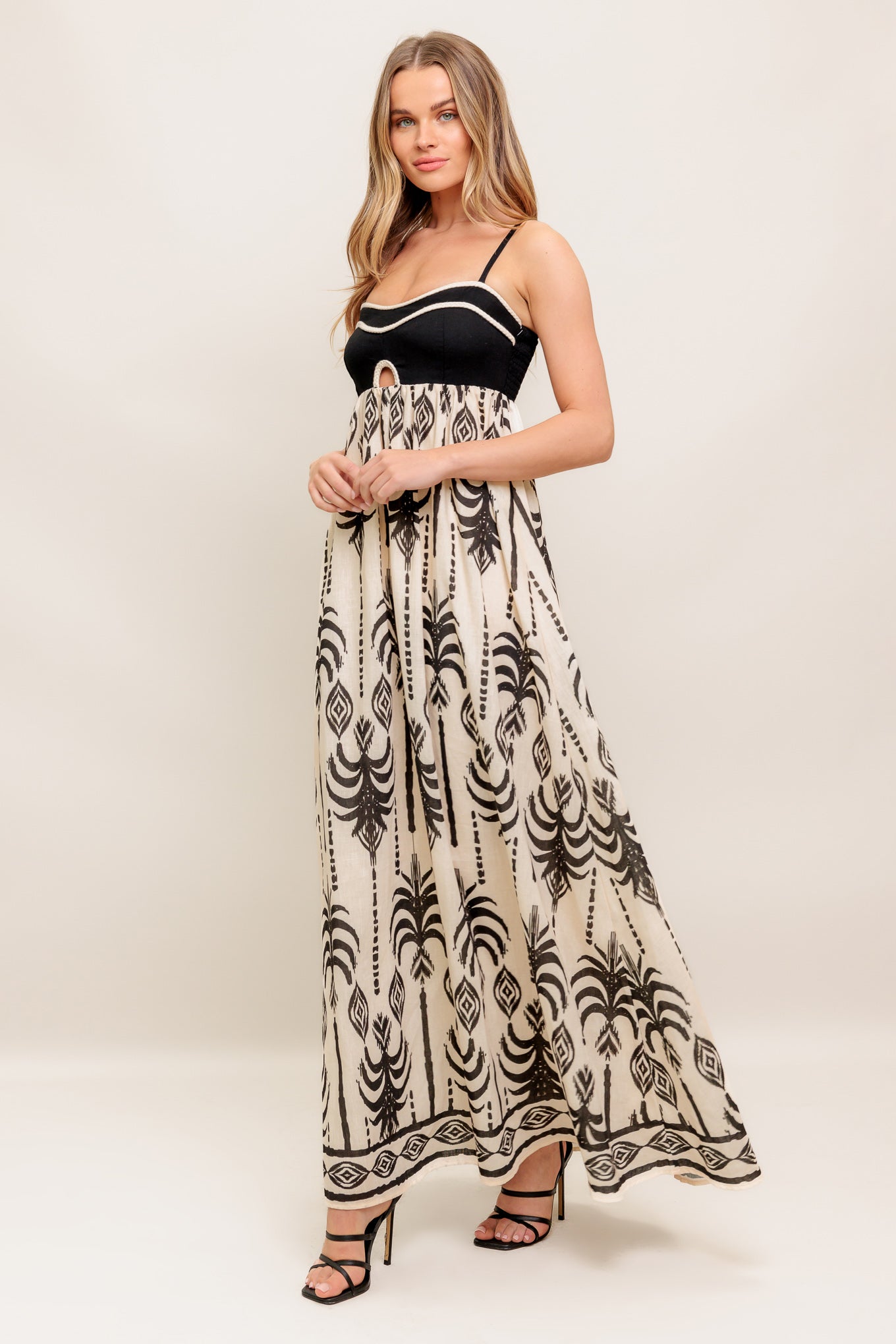 PALM PARADISE WOVEN MAXI DRESS Flying Tomato