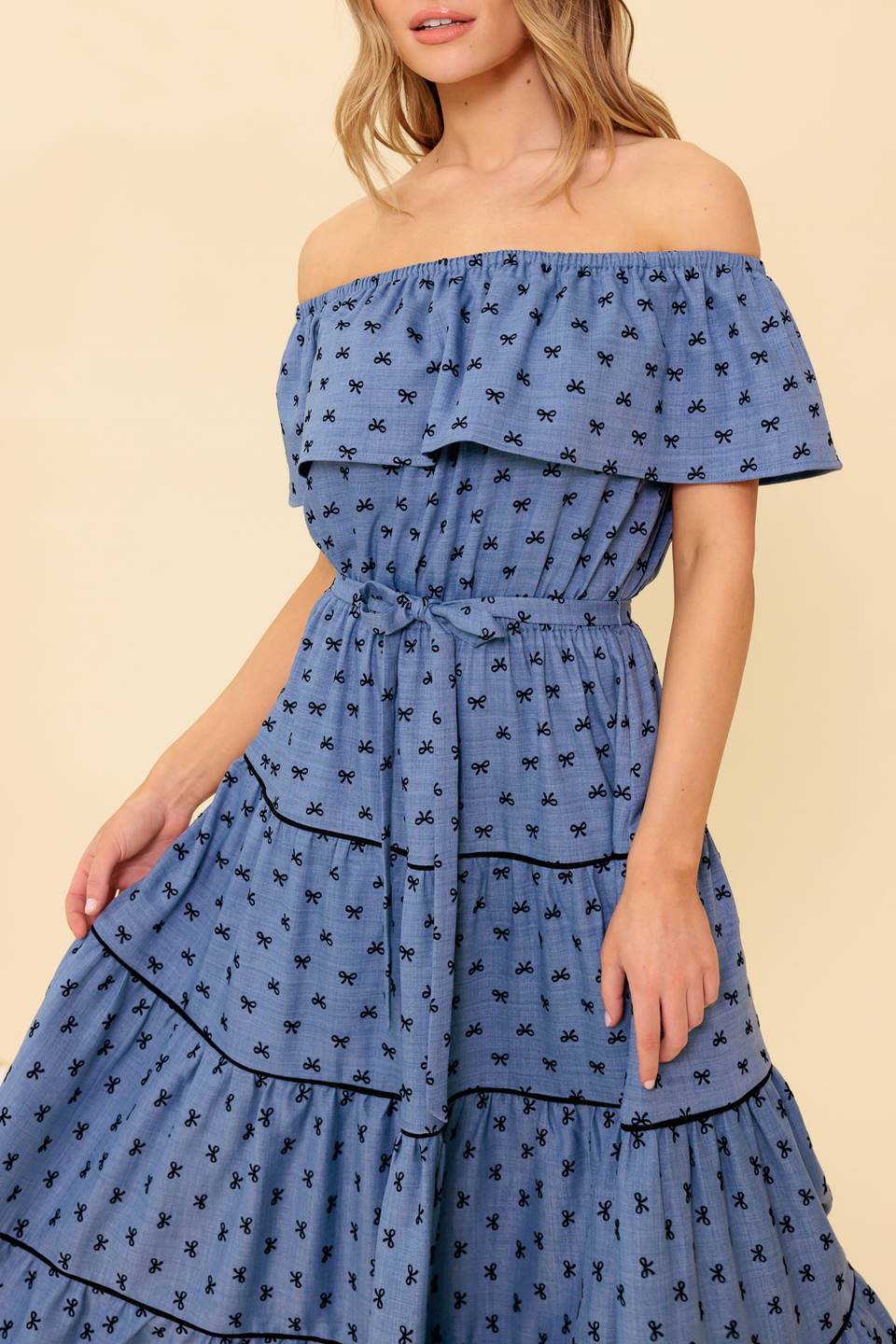 YOU'RE UNFORGETTABLE WOVEN MDI DRESS Flying Tomato