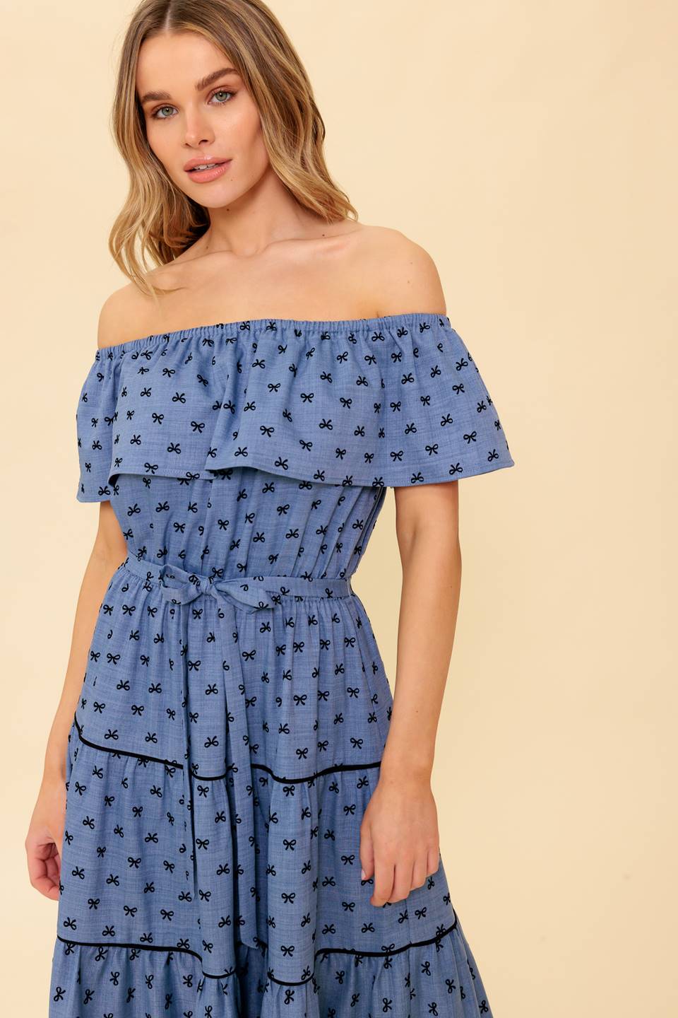 YOU'RE UNFORGETTABLE WOVEN MDI DRESS Flying Tomato