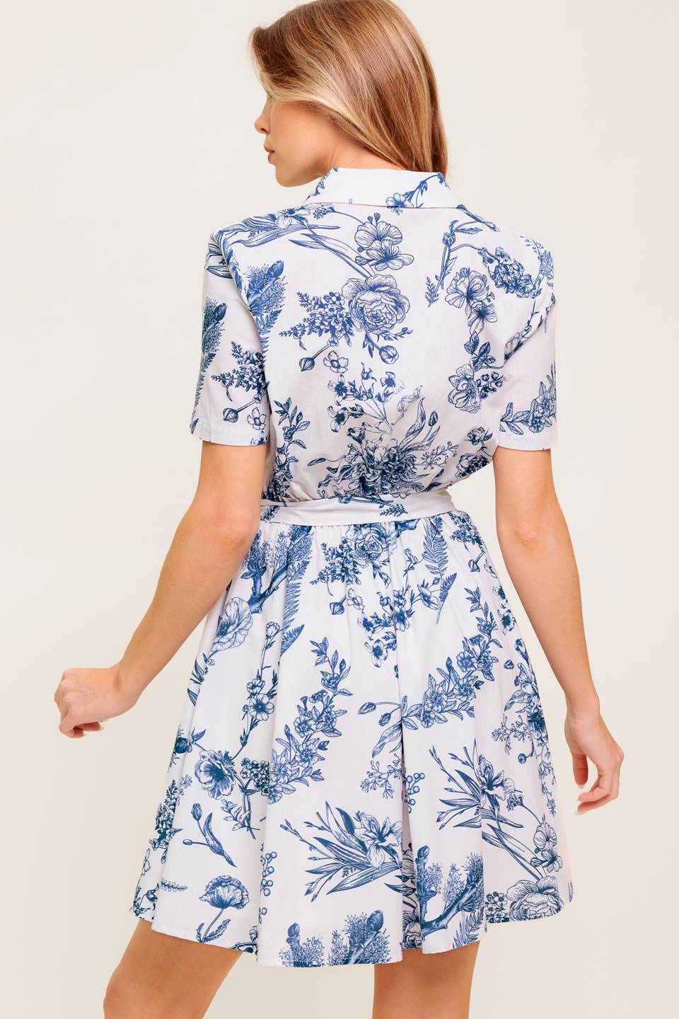 WILDFLOWER ROMANCE WOVEN MINI SHIRT DRESS Flying Tomato