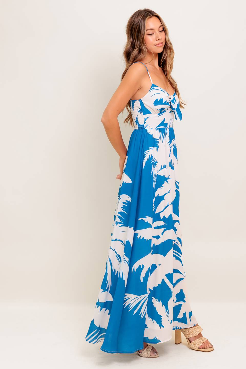 SLOW MORNINGS NAVY WOVEN MAXI DRESS Flying Tomato
