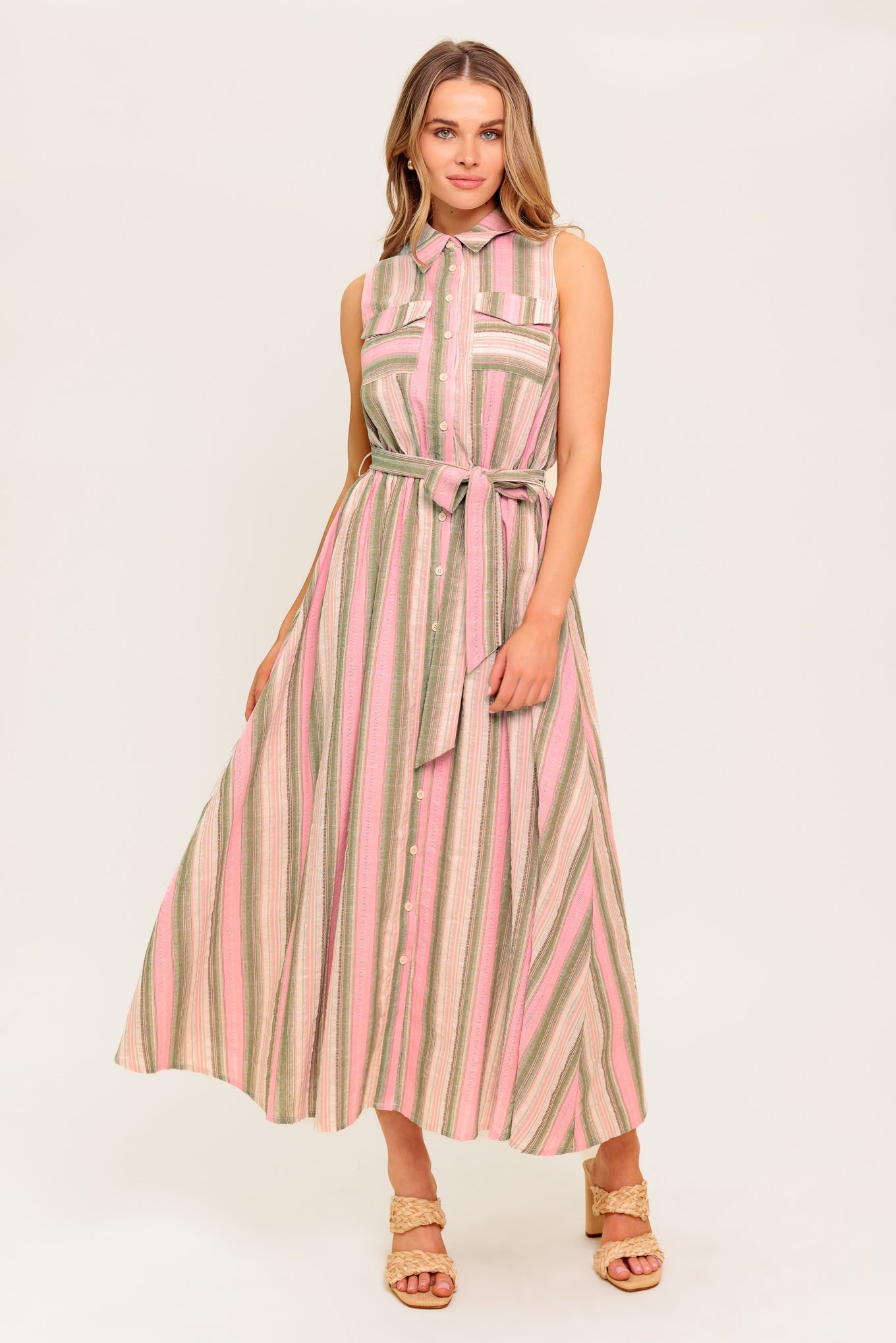 WIND ON MY SKIN WOVEN MIDI DRESS Flying Tomato