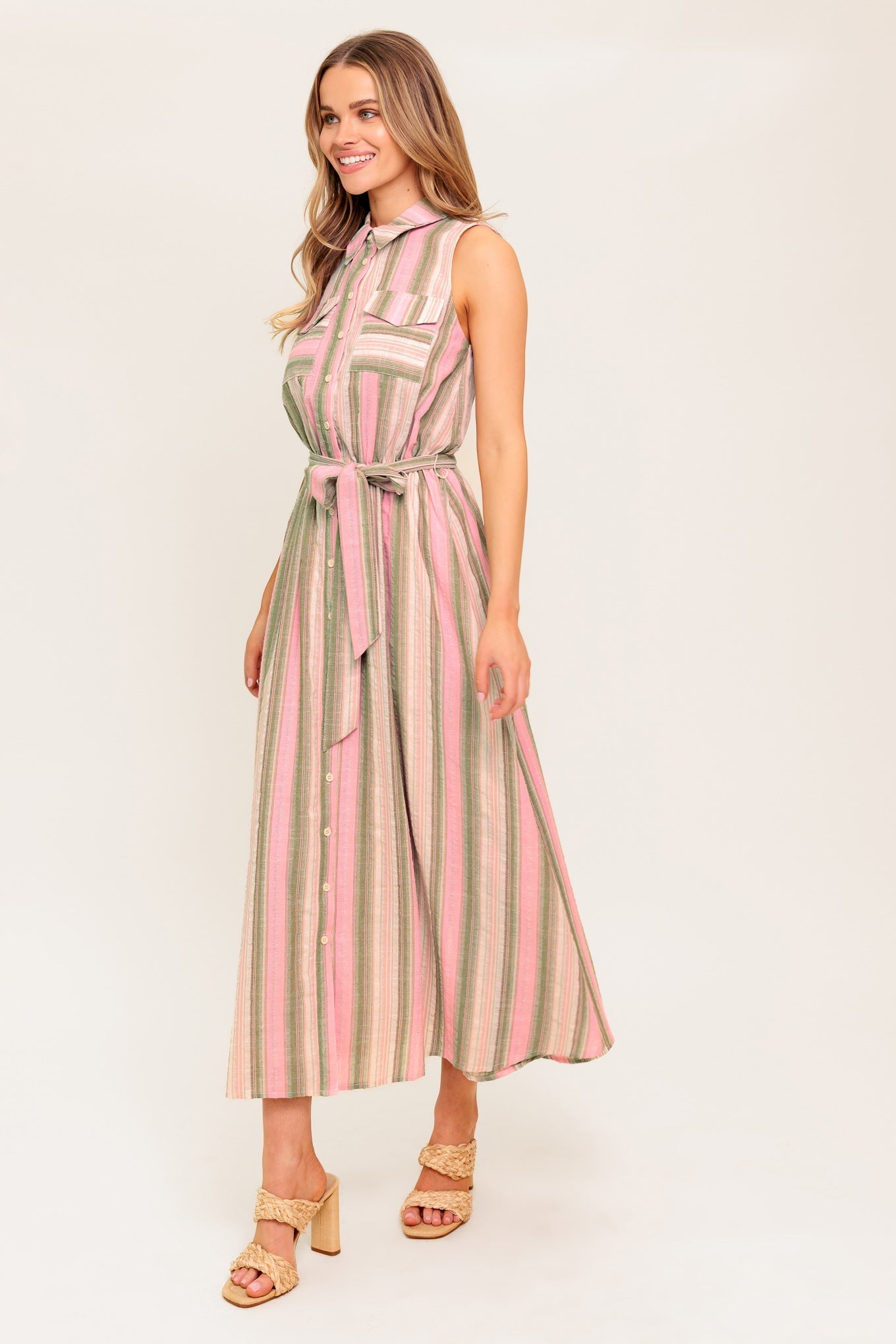 WIND ON MY SKIN WOVEN MIDI DRESS Flying Tomato