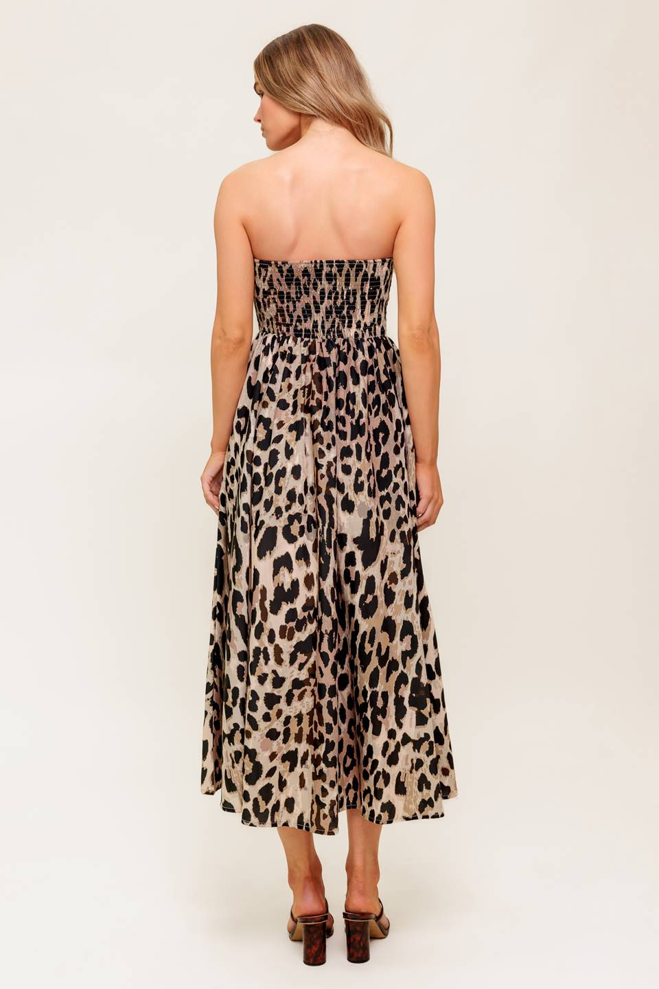 FLUTTER GLOW BALLET WOVEN MIDI DRESS Flying Tomato