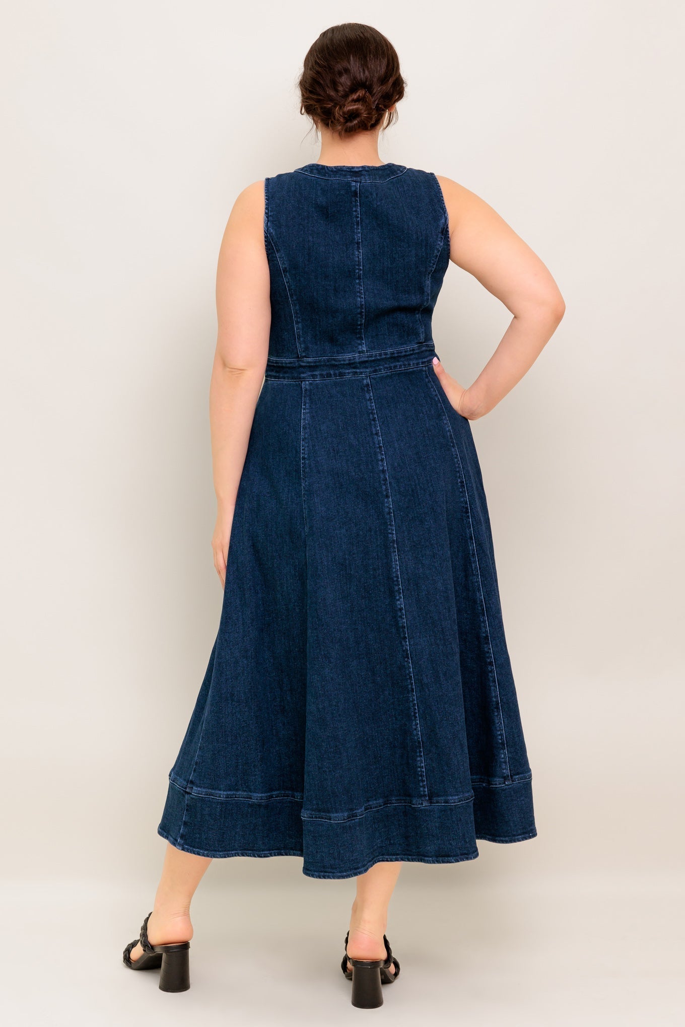 RAW BEAUTY DENIM MIDI DRESS Flying Tomato