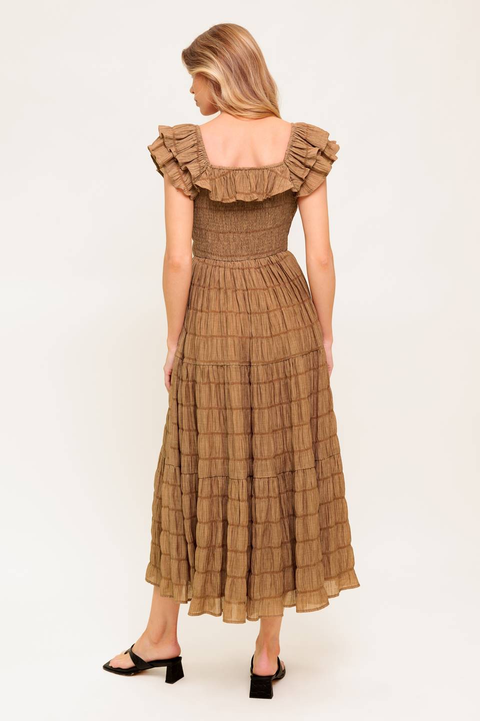 NATURAL BALANCE WOVEN MIDI DRESS Flying Tomato