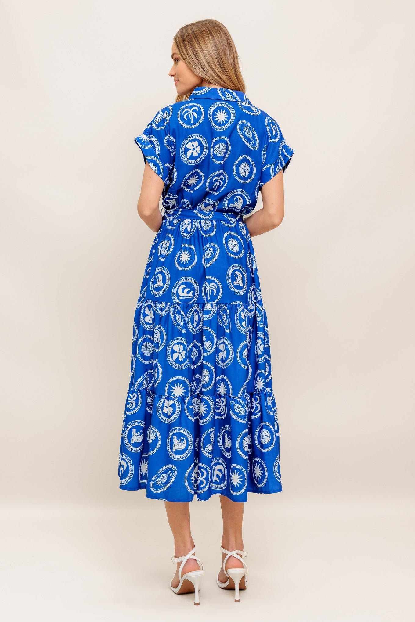GREEK ISLE MEDALLION WOVEN MIDI DRESS Flying Tomato