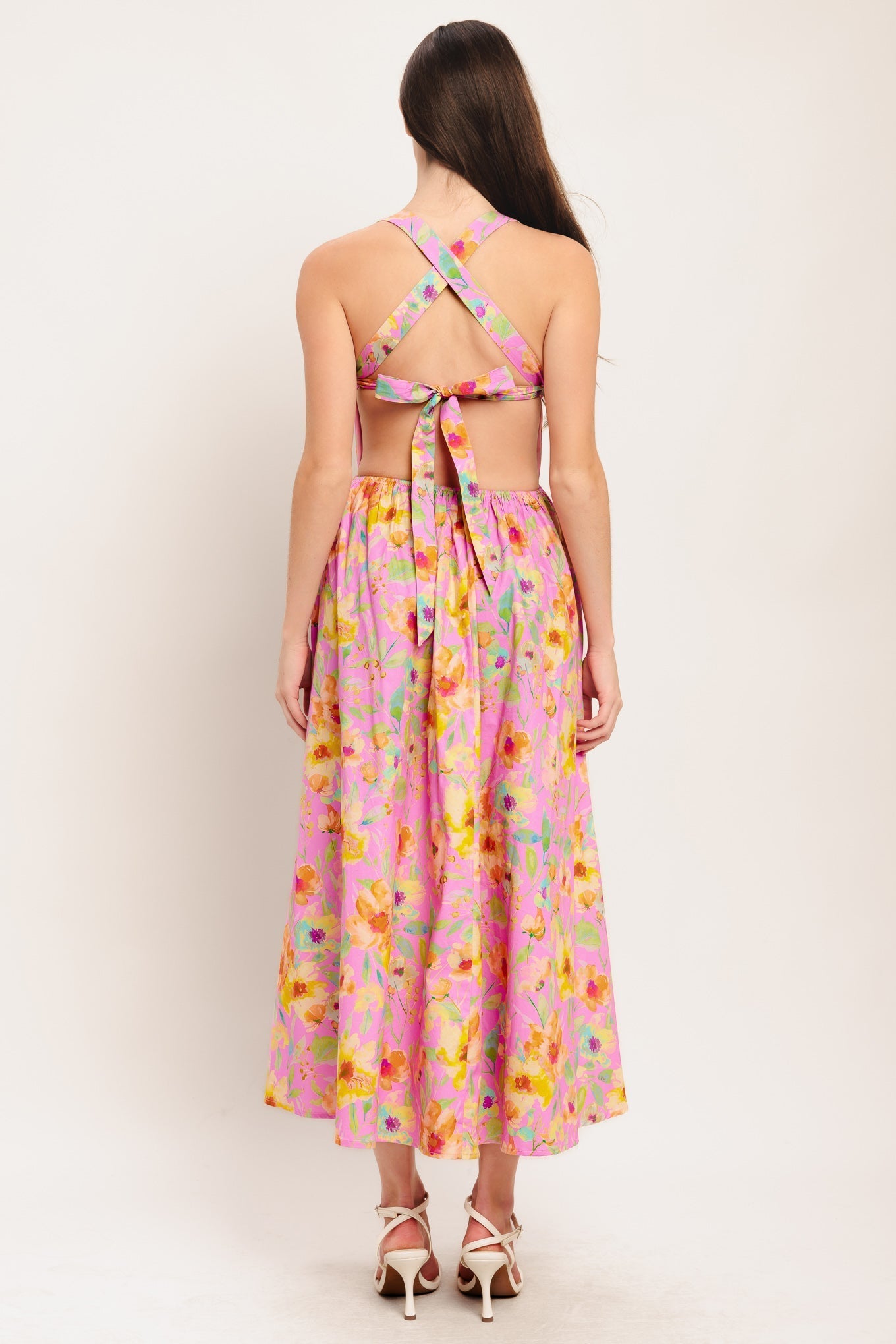 ROSY DAYDREAM WOVEN MIDI DRESS Flying Tomato