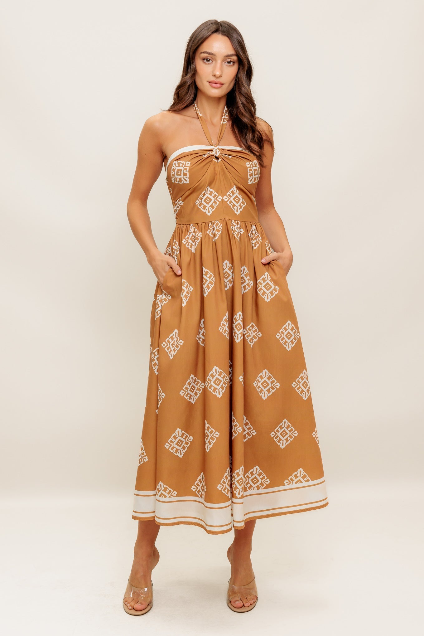 OASIS STORY WOVEN MIDI DRESS Flying Tomato