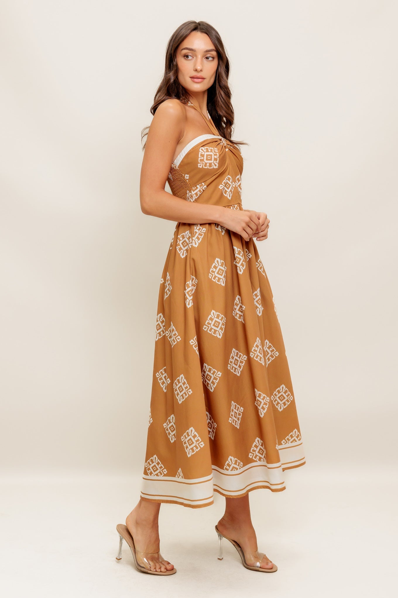 OASIS STORY WOVEN MIDI DRESS Flying Tomato