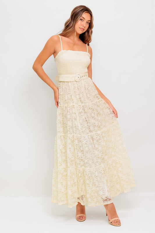 PARADISE AWAITS WOVEN LACE ANKLE DRESS Flying Tomato