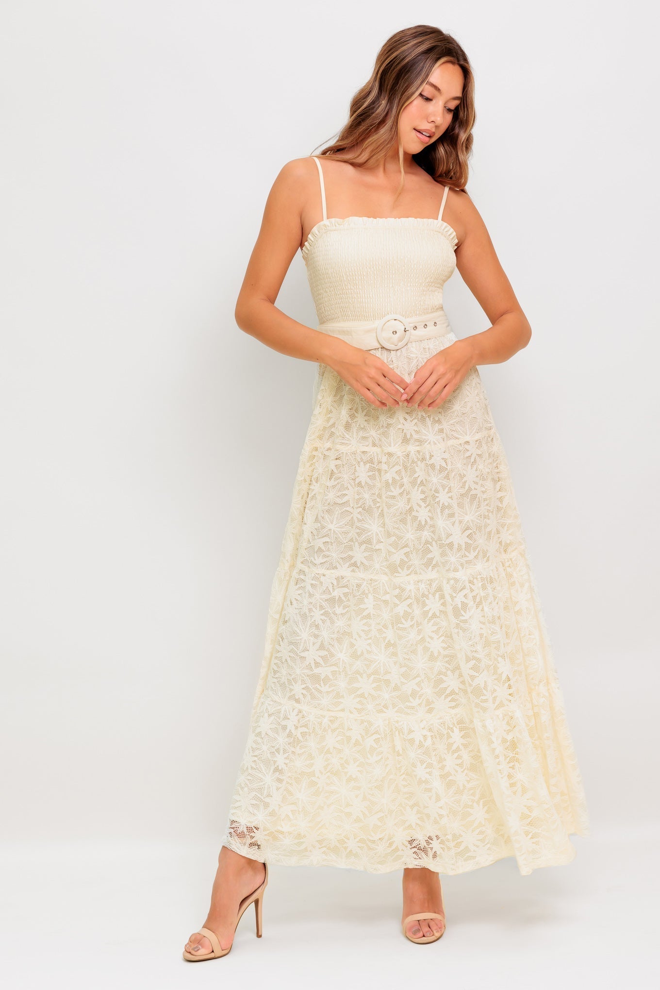 PARADISE AWAITS WOVEN LACE ANKLE DRESS Flying Tomato