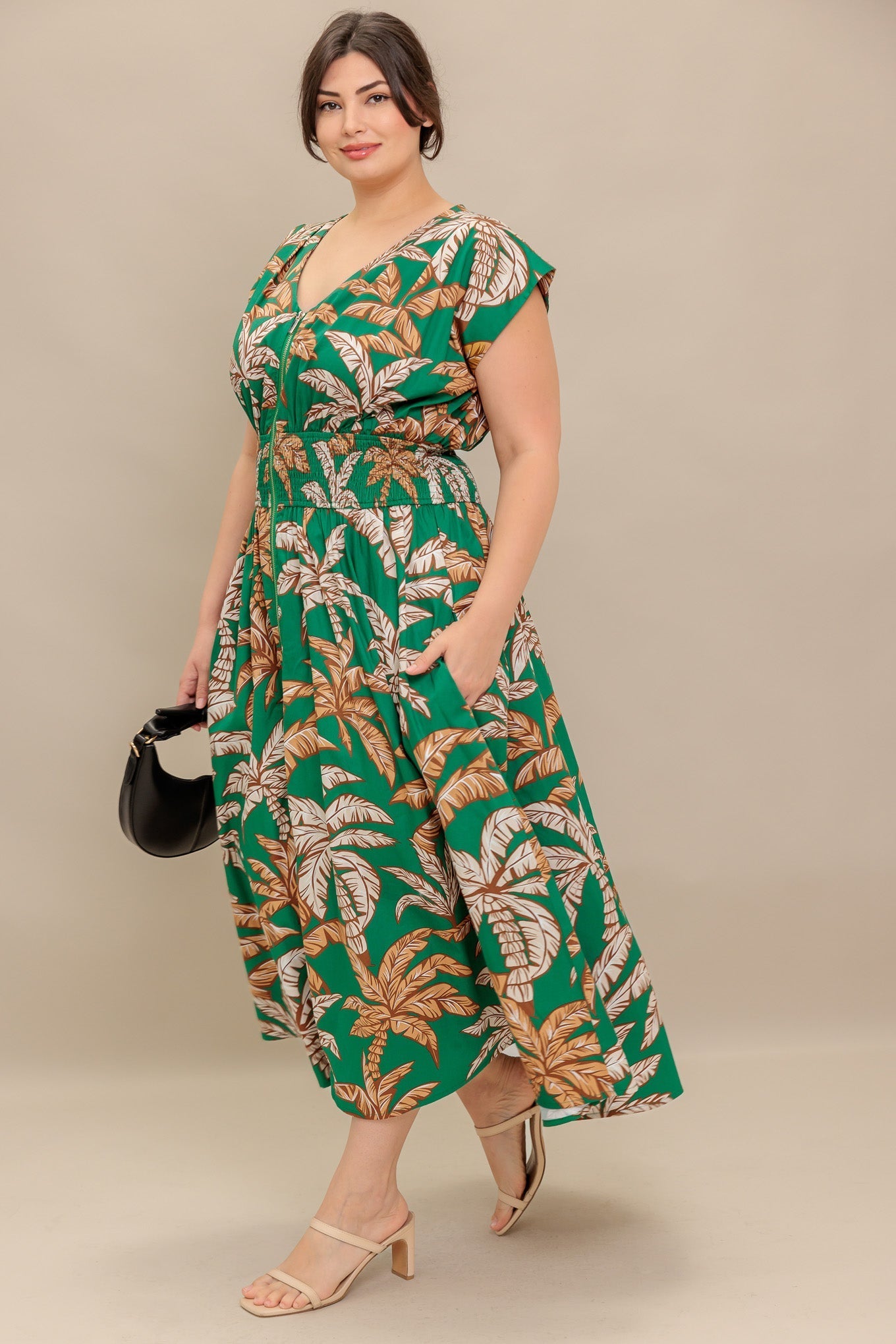 LUSH STILLNESS WOVEN MIDI DRESS Flying Tomato