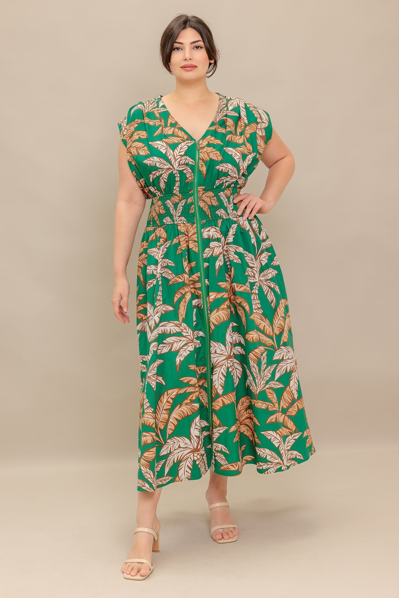 LUSH STILLNESS WOVEN MIDI DRESS Flying Tomato