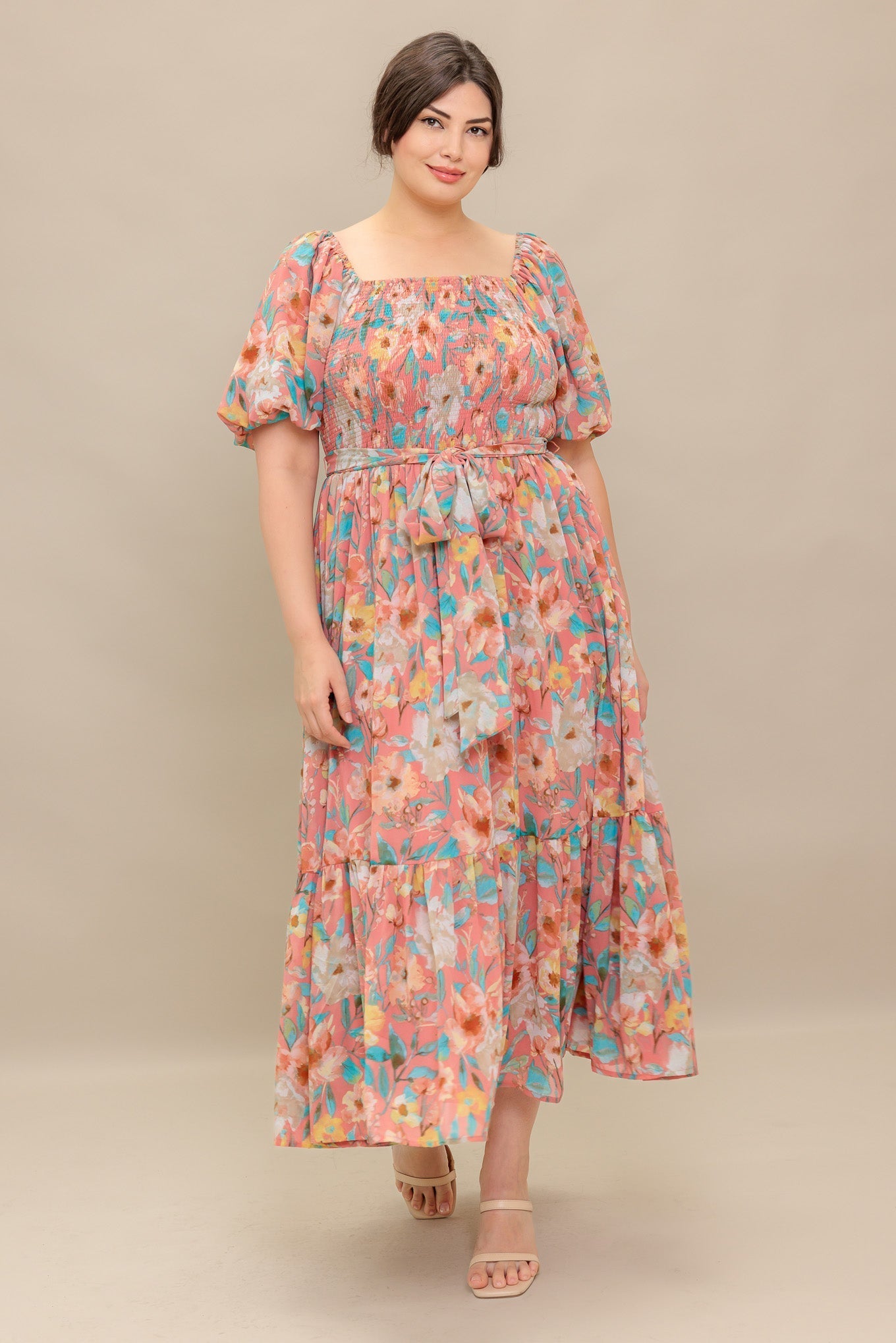 ROSY TWILIGHT WOVEN MIDI DRESS Flying Tomato