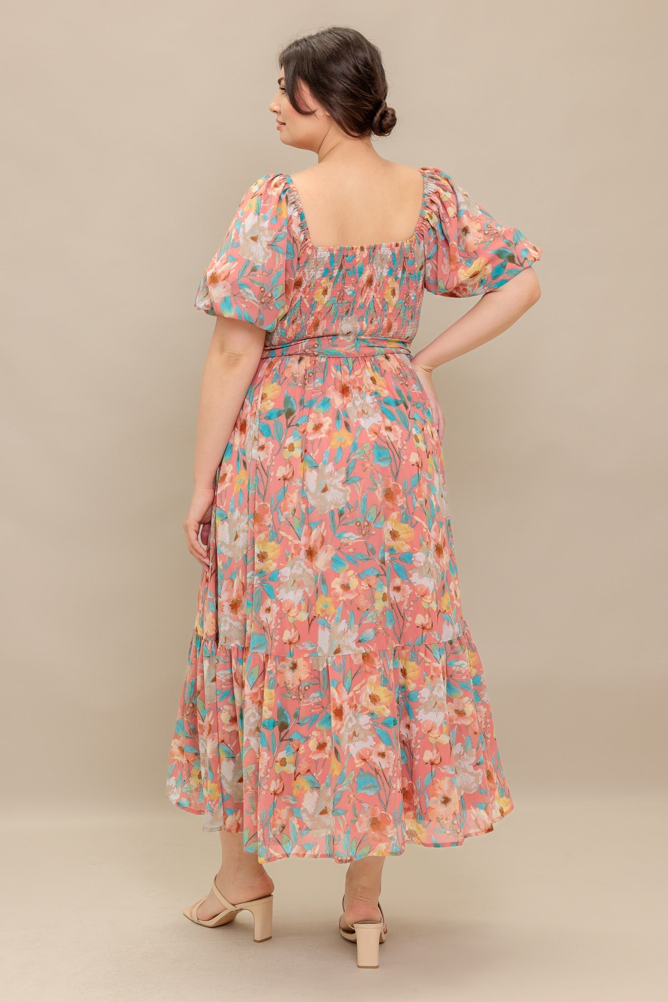 ROSY TWILIGHT WOVEN MIDI DRESS Flying Tomato