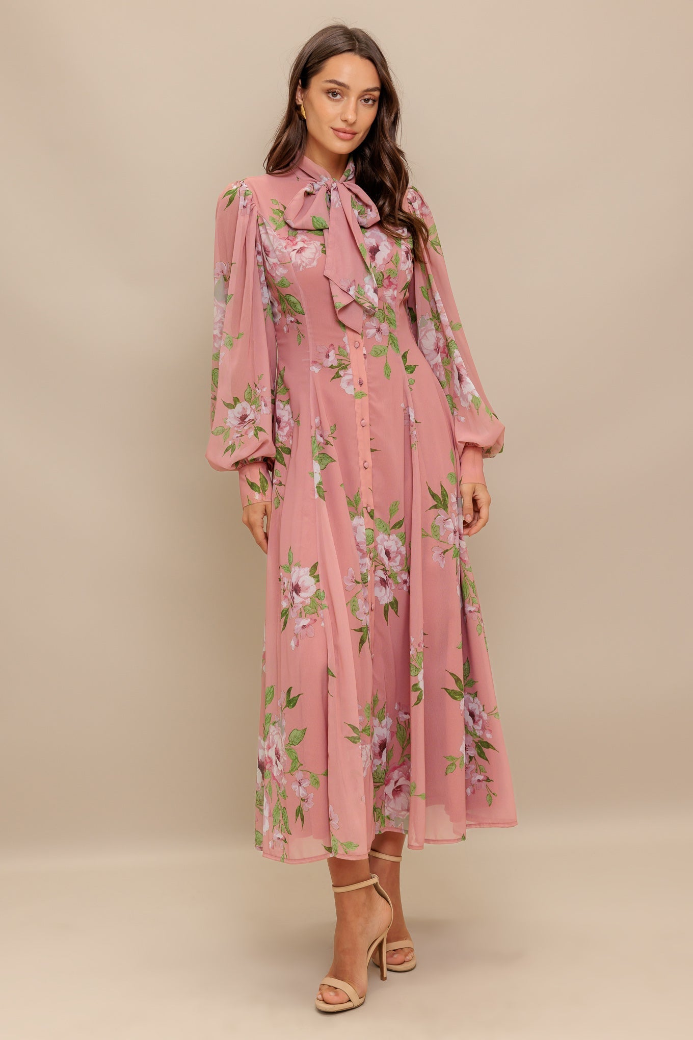 BLUSH BOTANICA WOVEN MIDI DRESS Flying Tomato