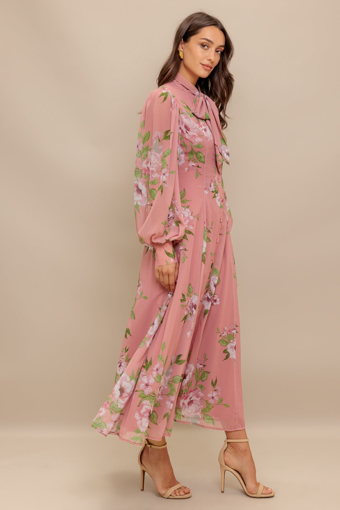 BLUSH BOTANICA WOVEN MIDI DRESS Flying Tomato