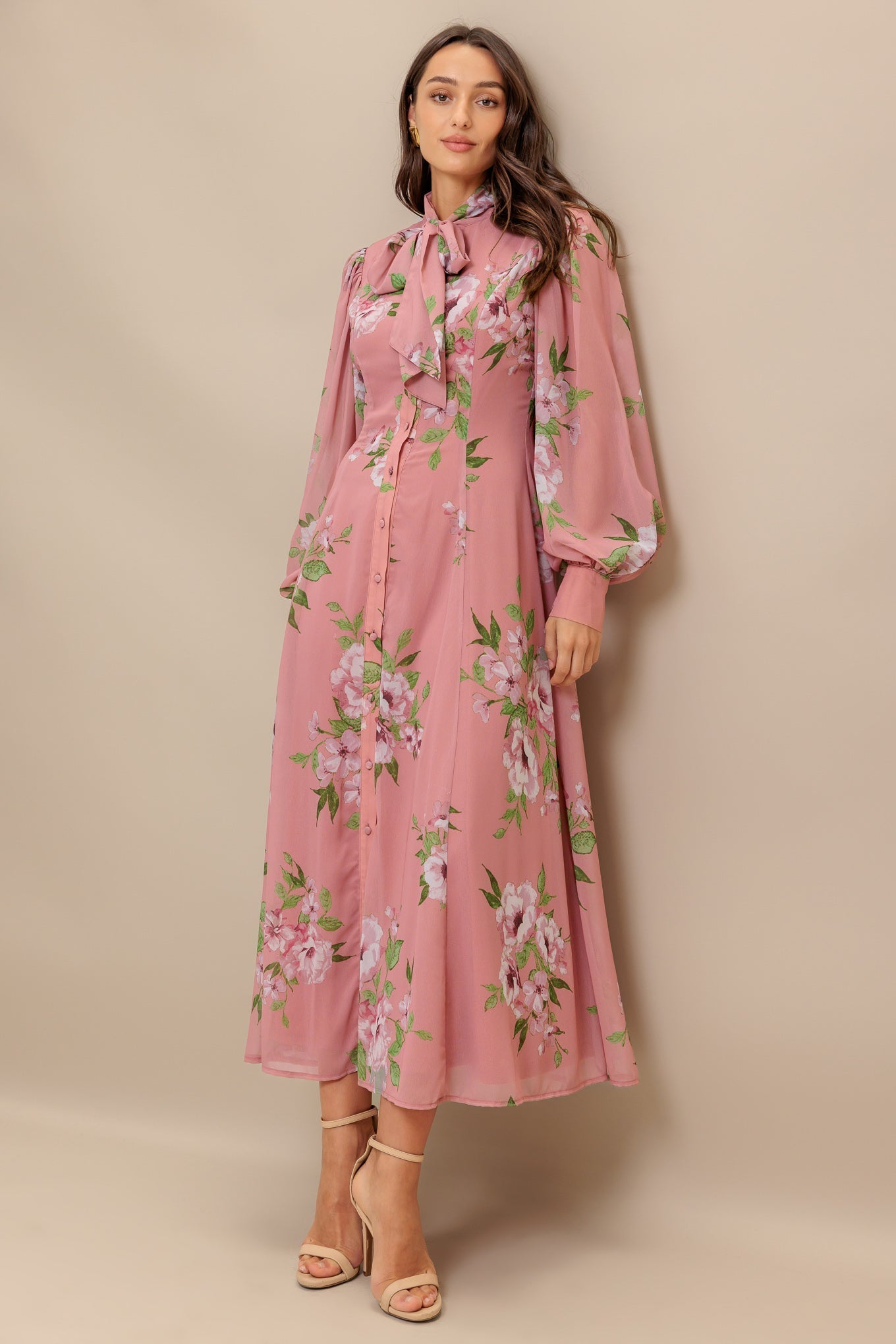 BLUSH BOTANICA WOVEN MIDI DRESS Flying Tomato