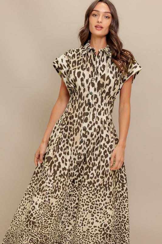 ROAR MODE WOVEN MIDI DRESS Flying Tomato