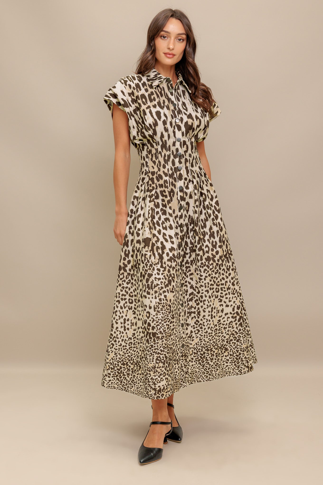 ROAR MODE WOVEN MIDI DRESS Flying Tomato