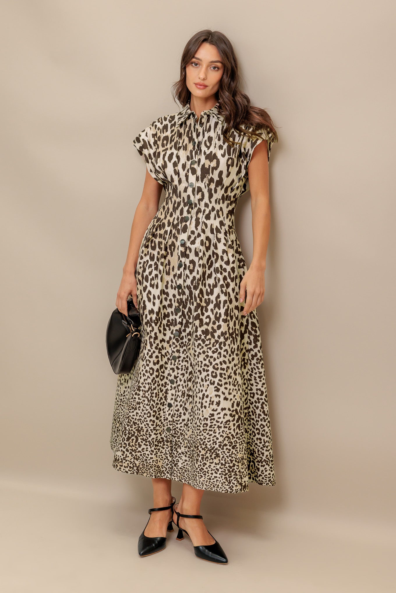 ROAR MODE WOVEN MIDI DRESS Flying Tomato