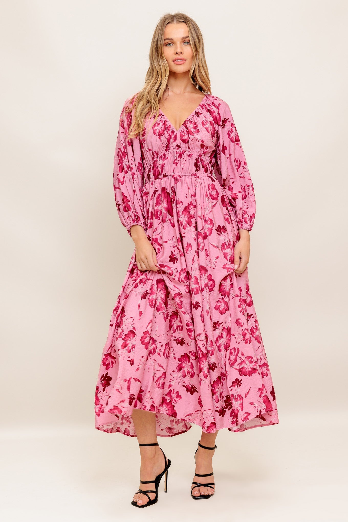 HONEY BUN MOUVE WOVEN MIDI DRESS Flying Tomato