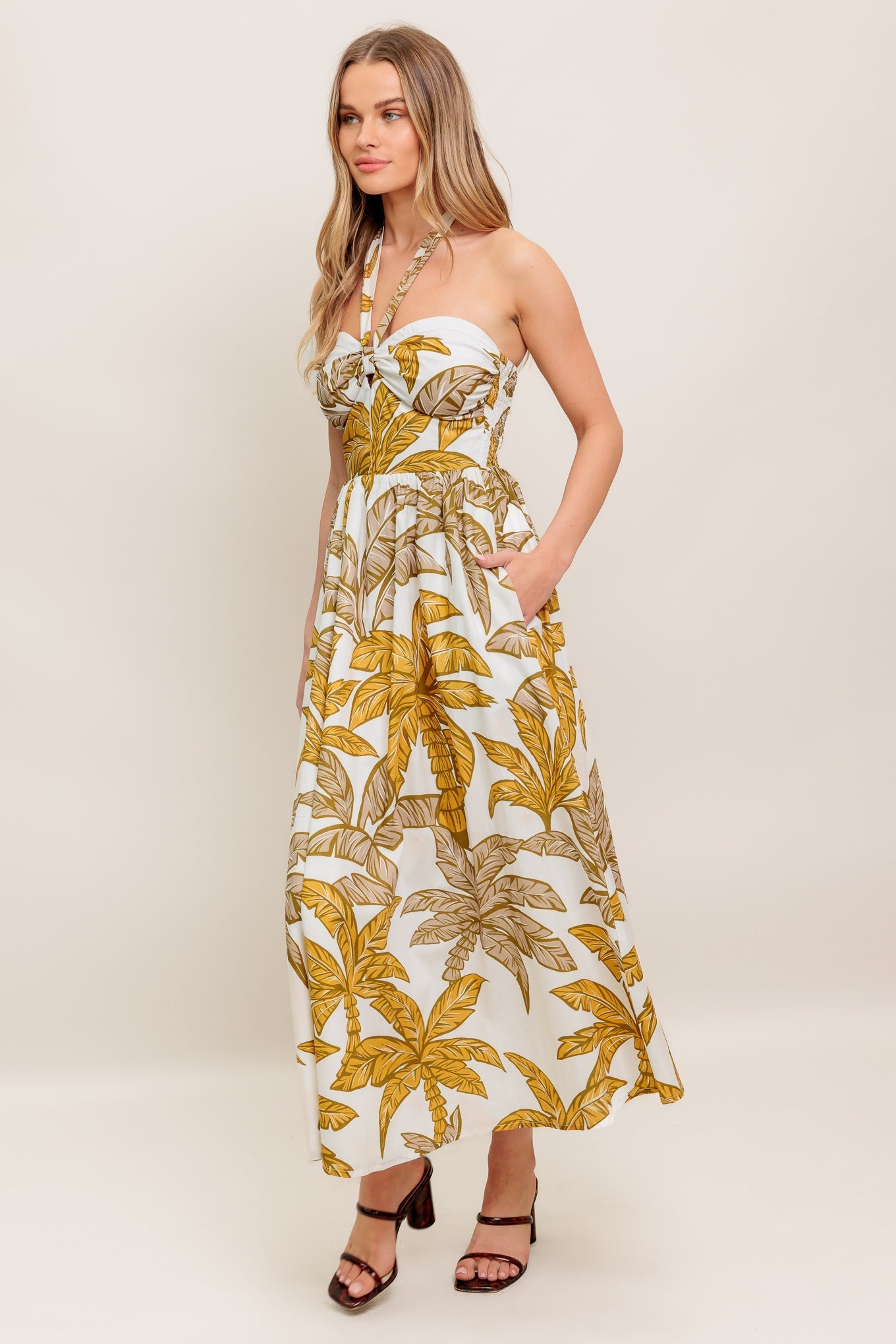 PETITE LOVE WOVEN MIDI DRESS Flying Tomato