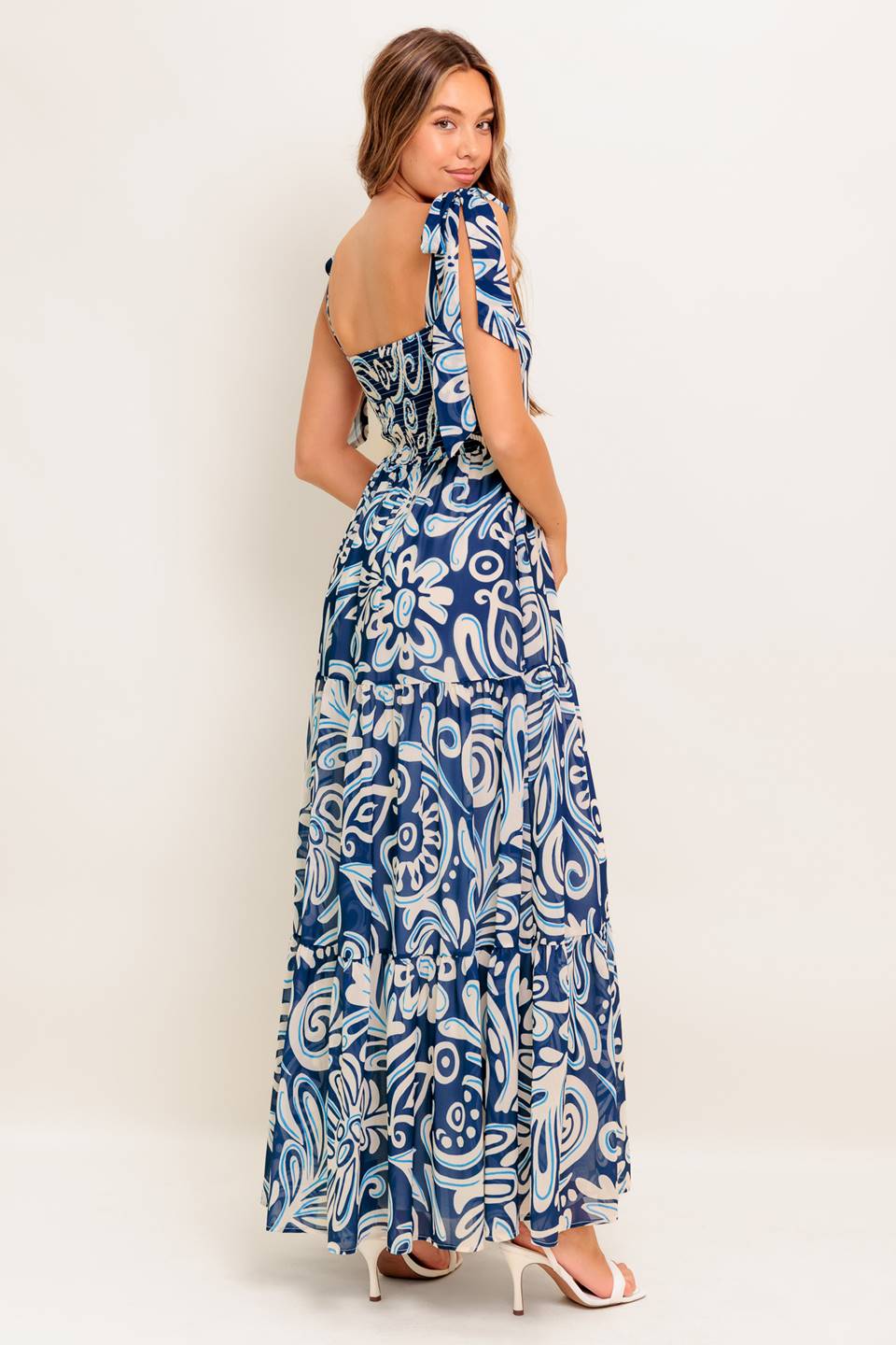 ISLAND SERENADE NAVY WOVEN MAXI DRESS Flying Tomato