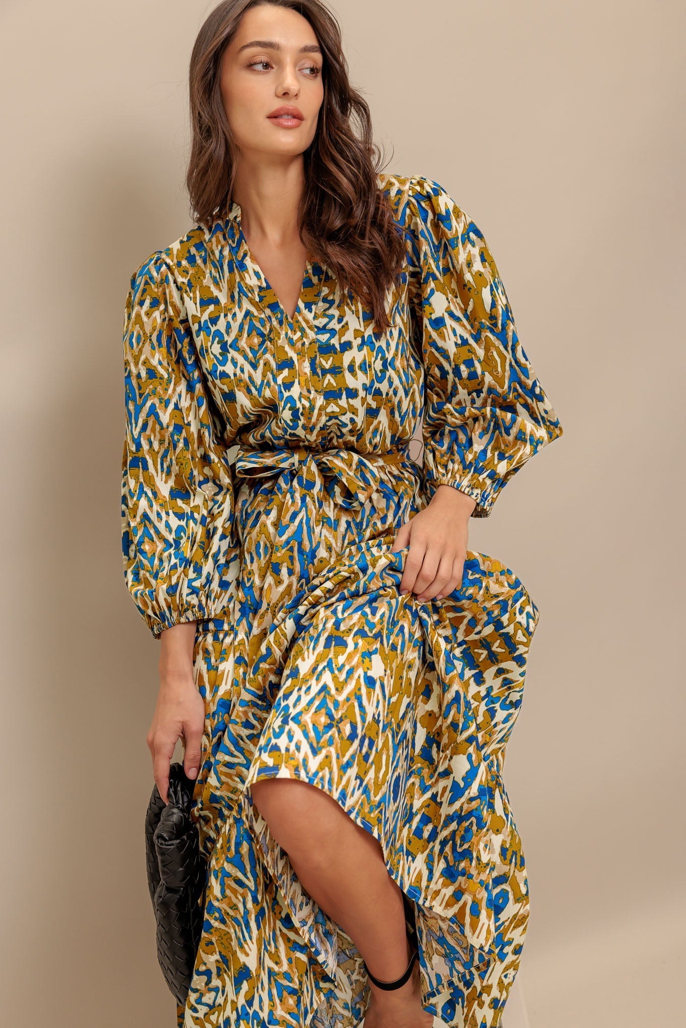 TERRA VISION WOVEN MIDI DRESS Flying Tomato