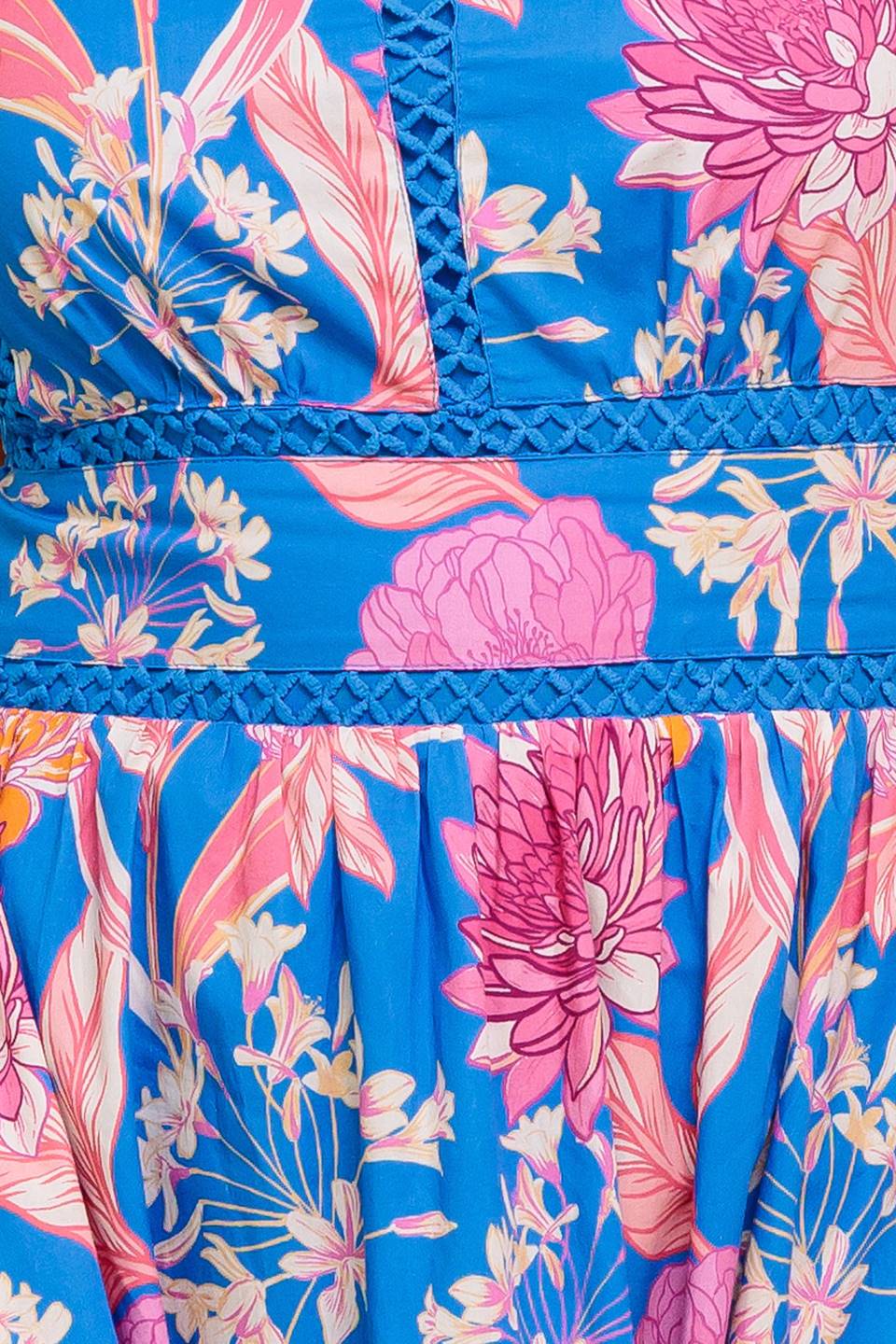 SUN-KISSED FLOWER WOVEN MIDI DRESS Flying Tomato