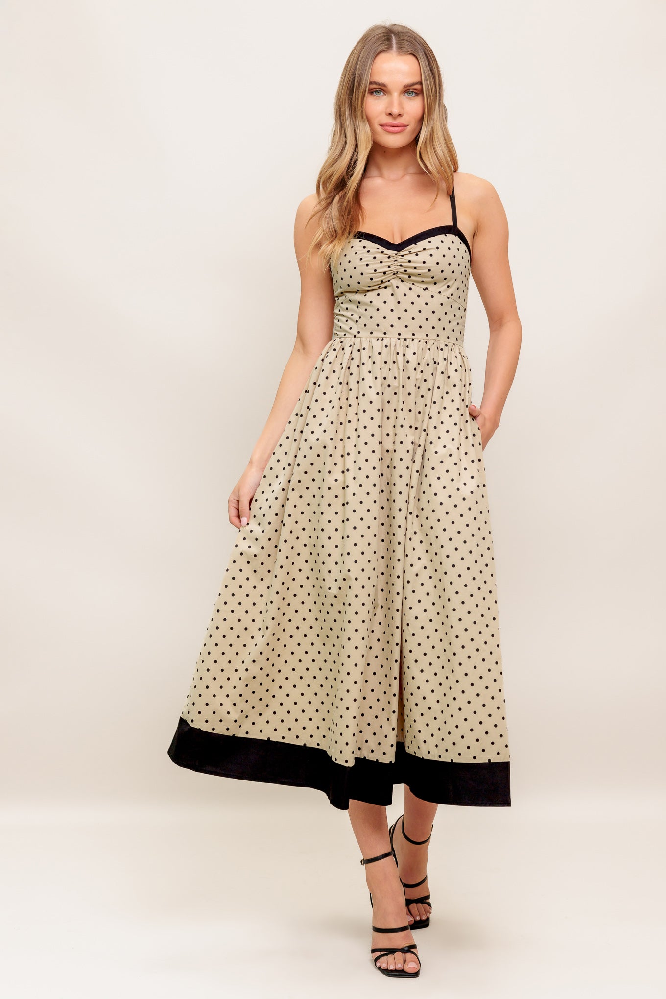 POLKA PASSION WOVEN MAXI DRESS Flying Tomato