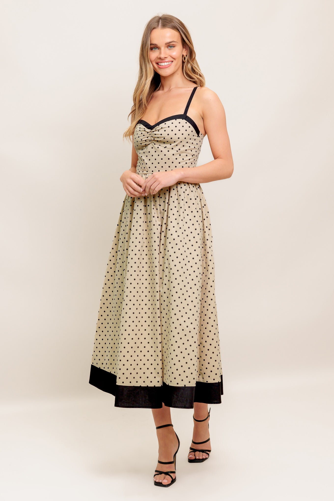 POLKA PASSION WOVEN MAXI DRESS Flying Tomato