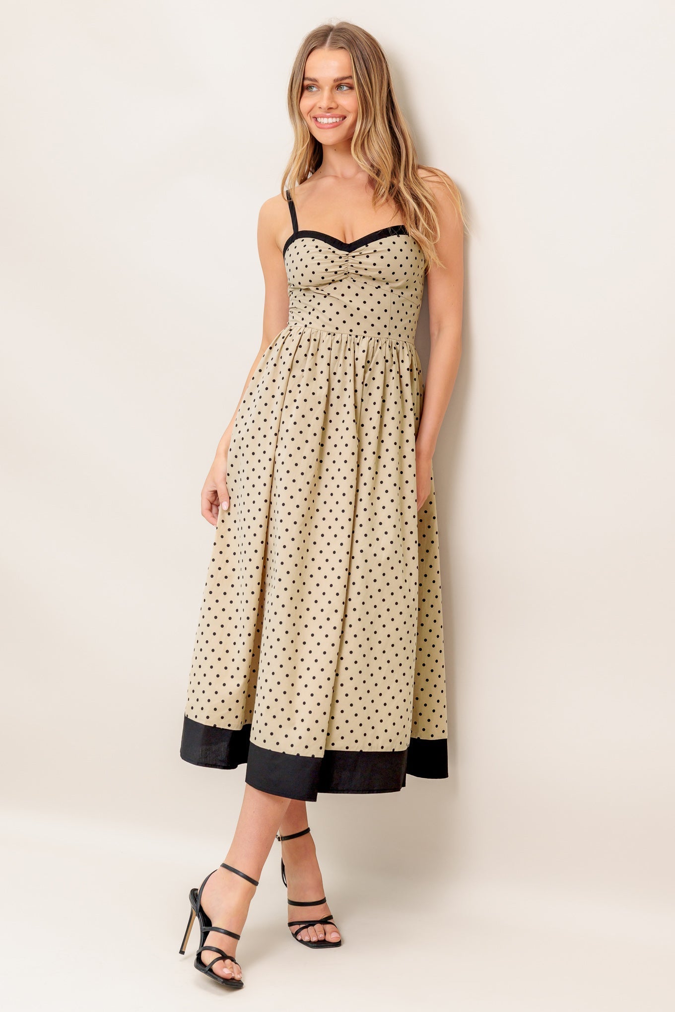 POLKA PASSION WOVEN MAXI DRESS Flying Tomato