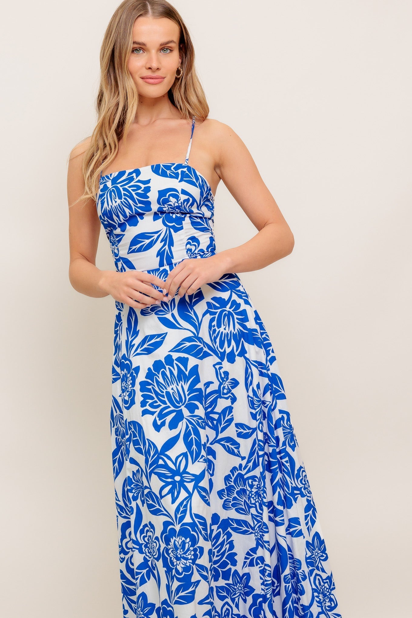 SEASIDE BLOOM WOVEN ANKLE DRESS Flying Tomato