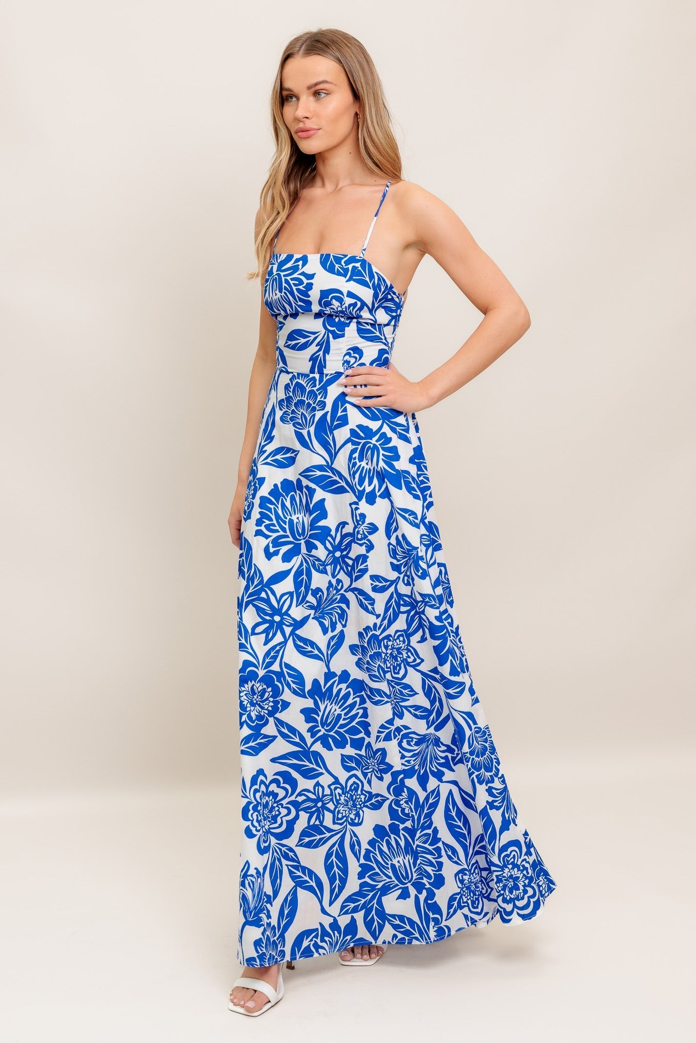 SEASIDE BLOOM WOVEN ANKLE DRESS Flying Tomato