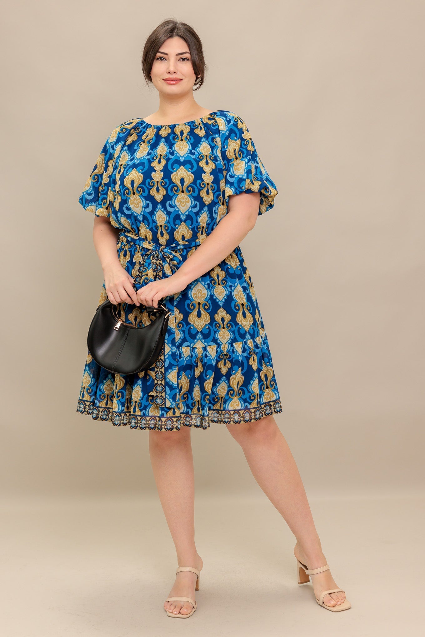 BAROQUE BREEZE WOVEN MINI DRESS Flying Tomato