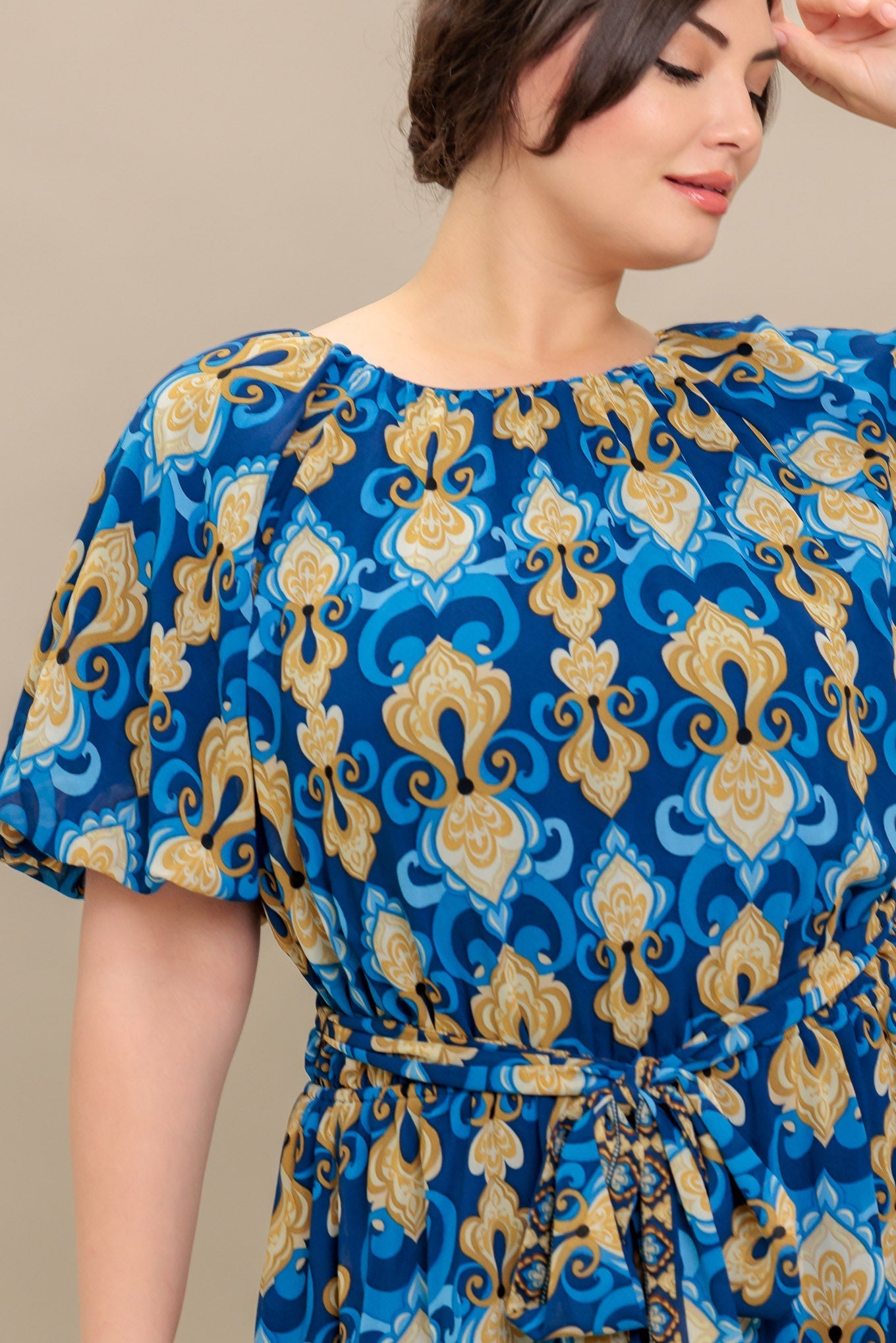 BAROQUE BREEZE WOVEN MINI DRESS Flying Tomato