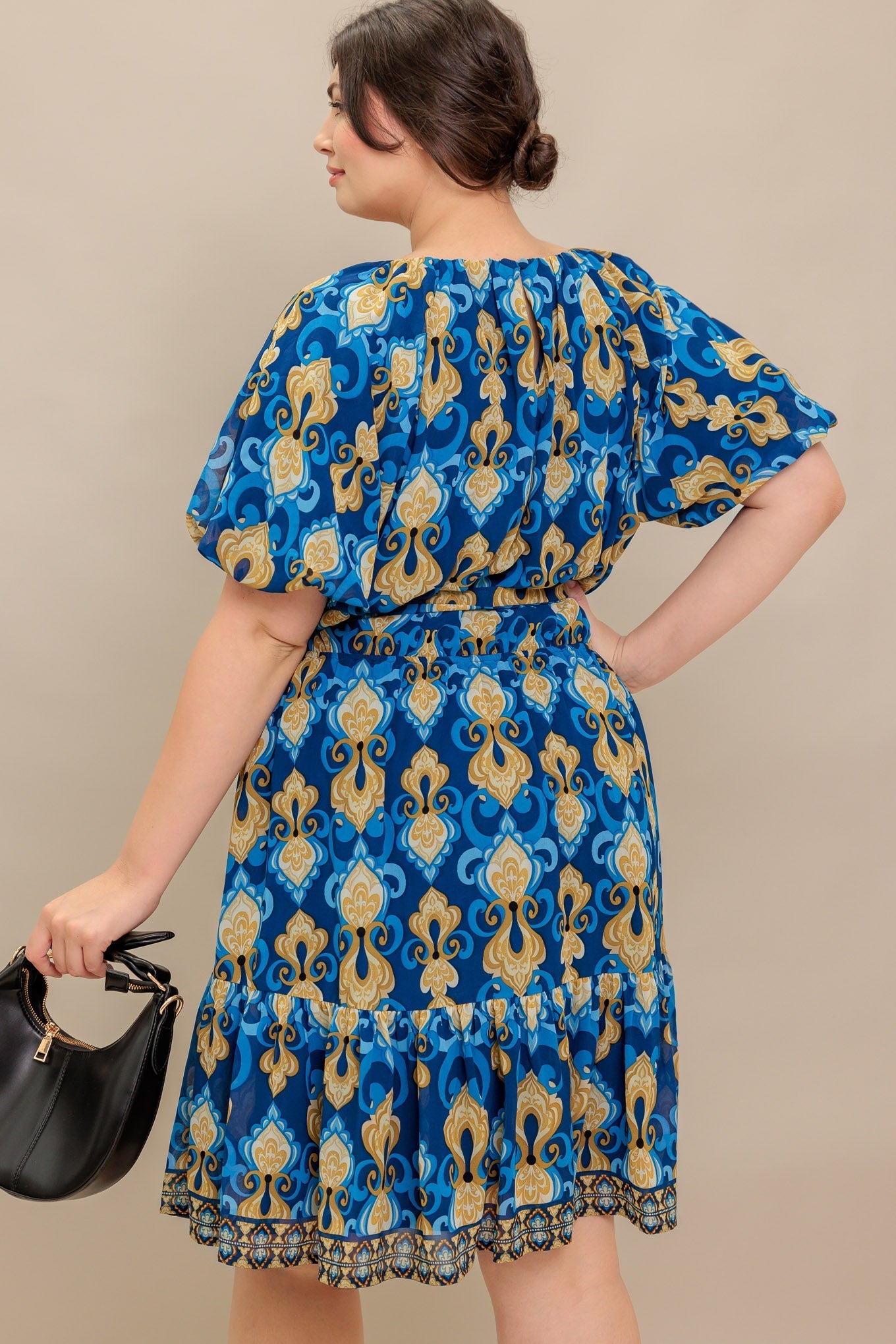 BAROQUE BREEZE WOVEN MINI DRESS Flying Tomato