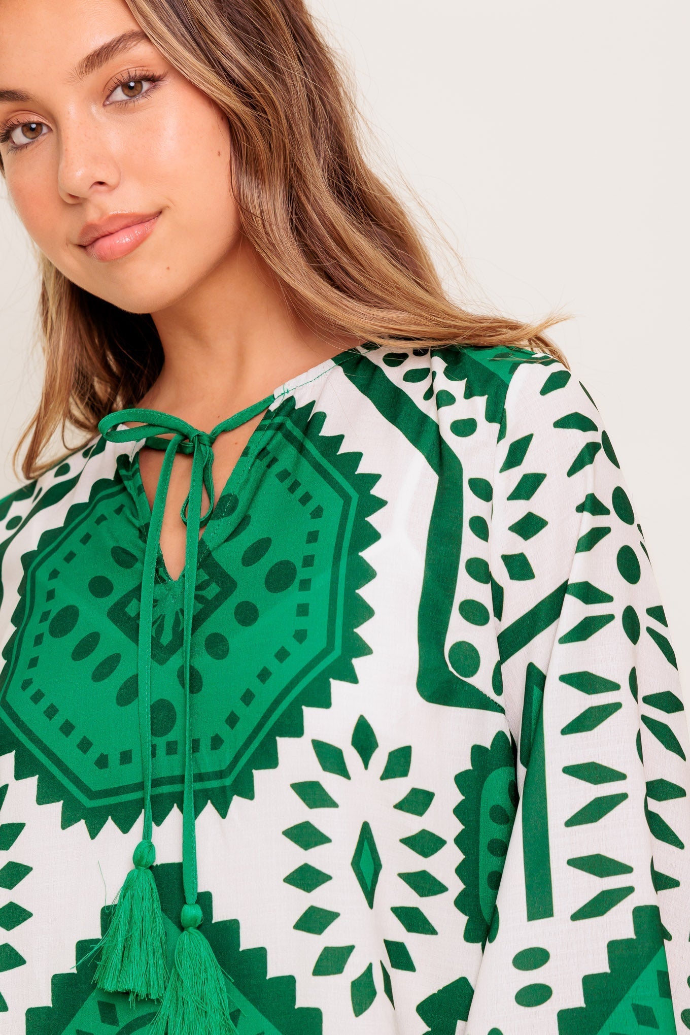 EMERALD TERRA TUNIC WOVEN MINI DRESS Flying Tomato