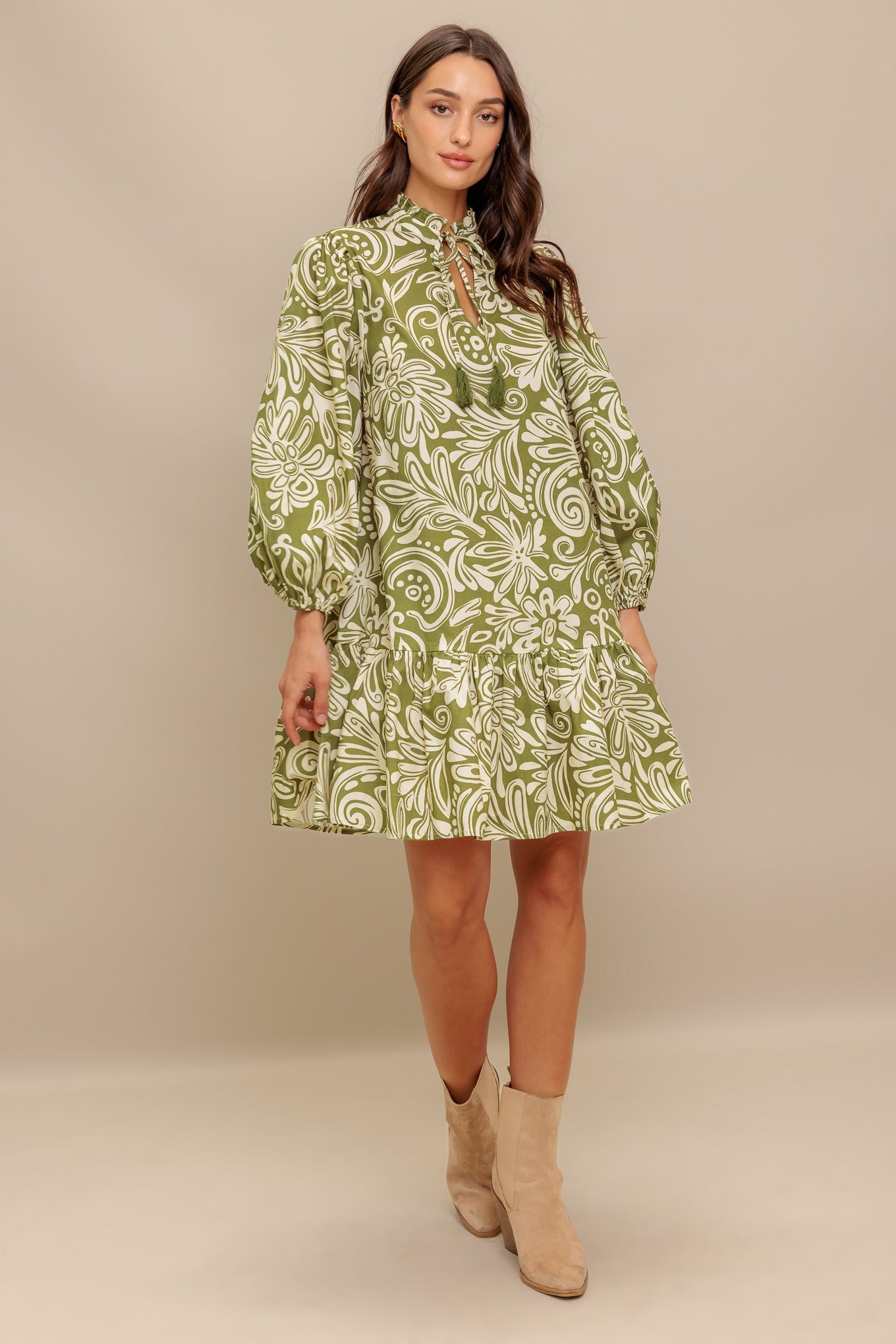 FLORENCE FLAIR WOVEN MINI DRESS Flying Tomato