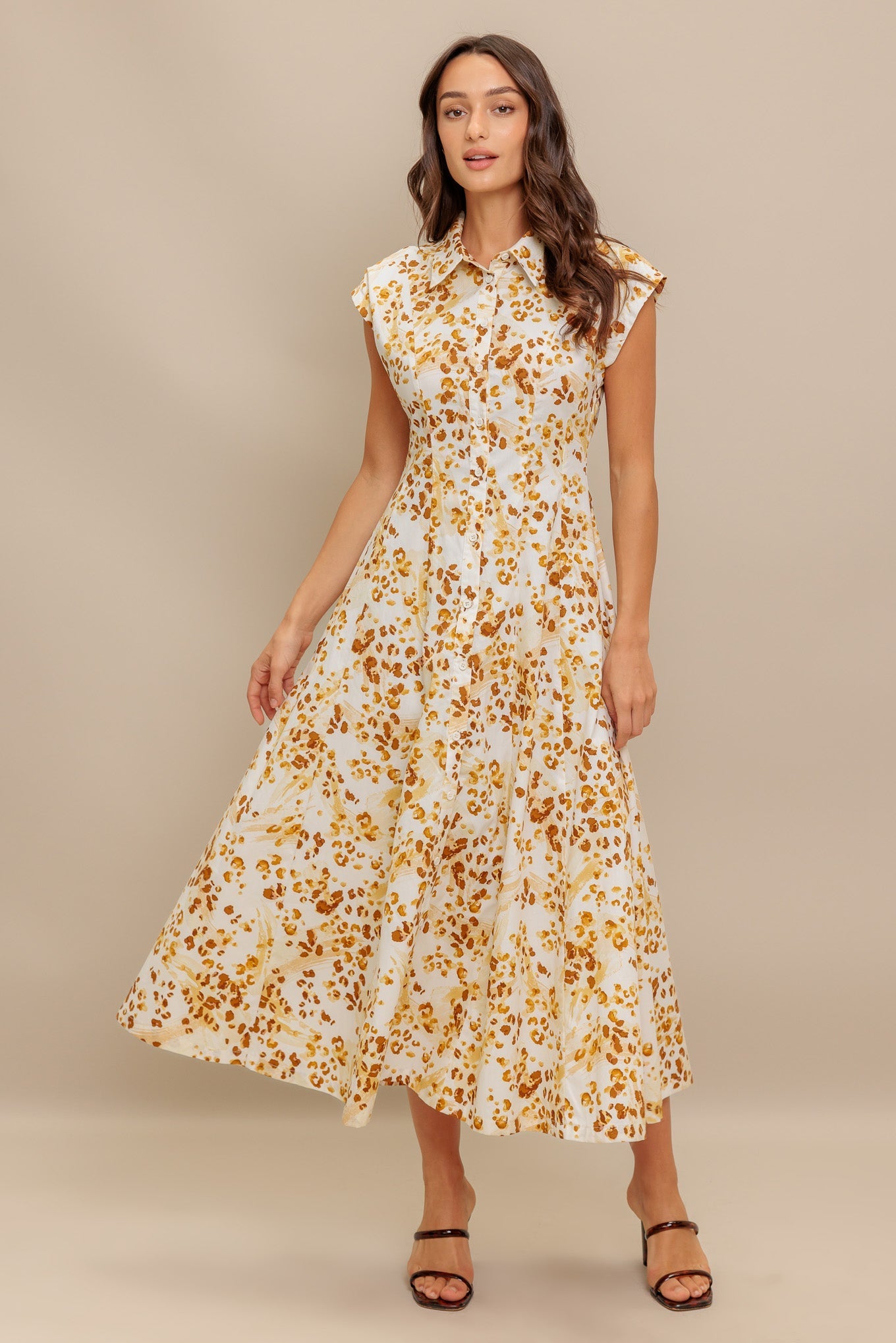 BUTTERCUP KISS WOVEN MIDI DRESS Flying Tomato