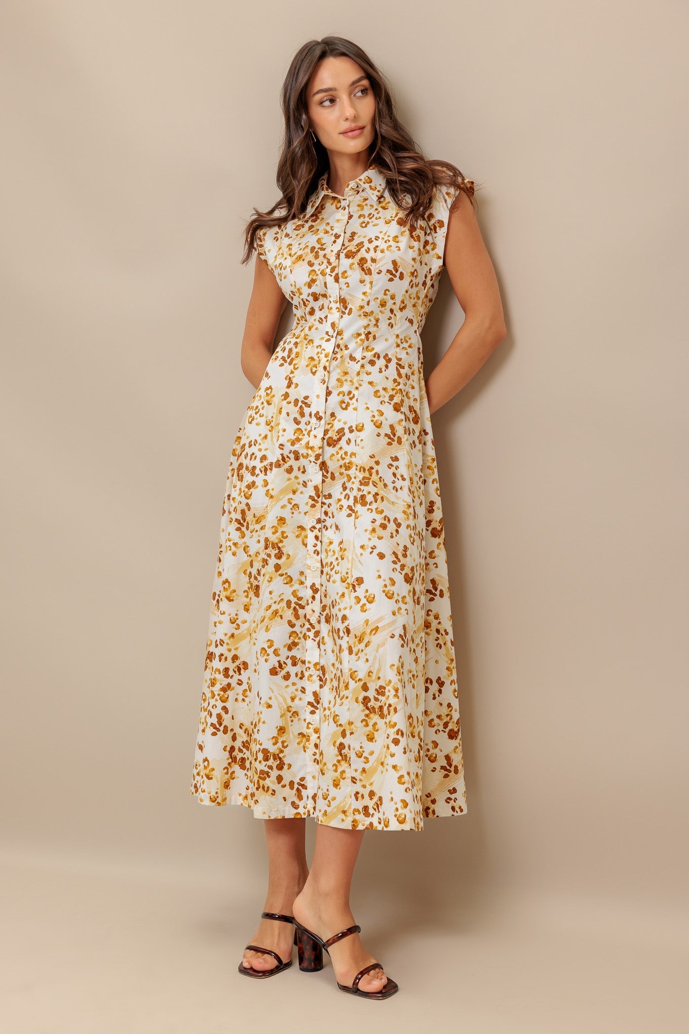 BUTTERCUP KISS WOVEN MIDI DRESS Flying Tomato
