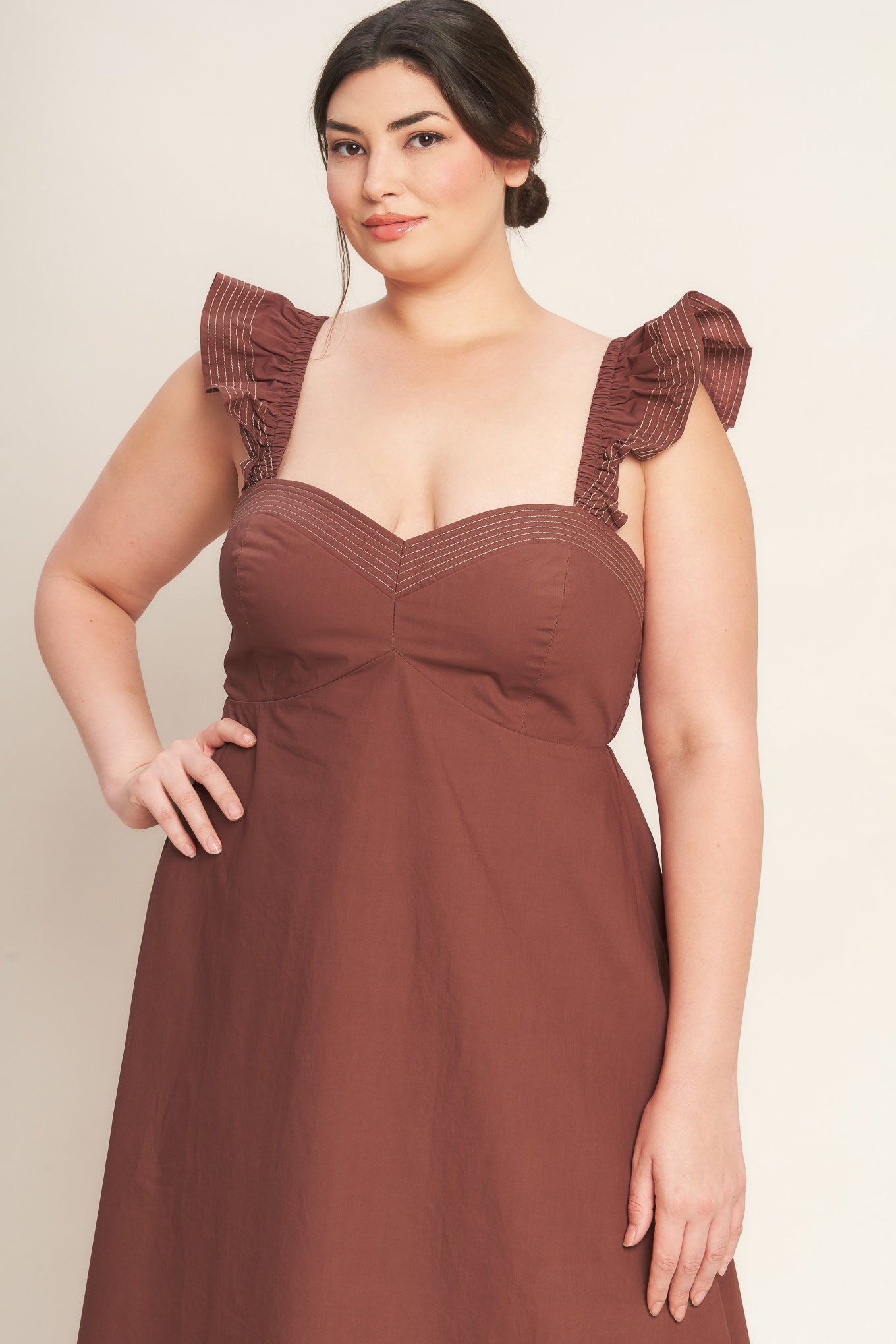 TUSCAN SUNSET WOVEN MIDI DRESS Flying Tomato